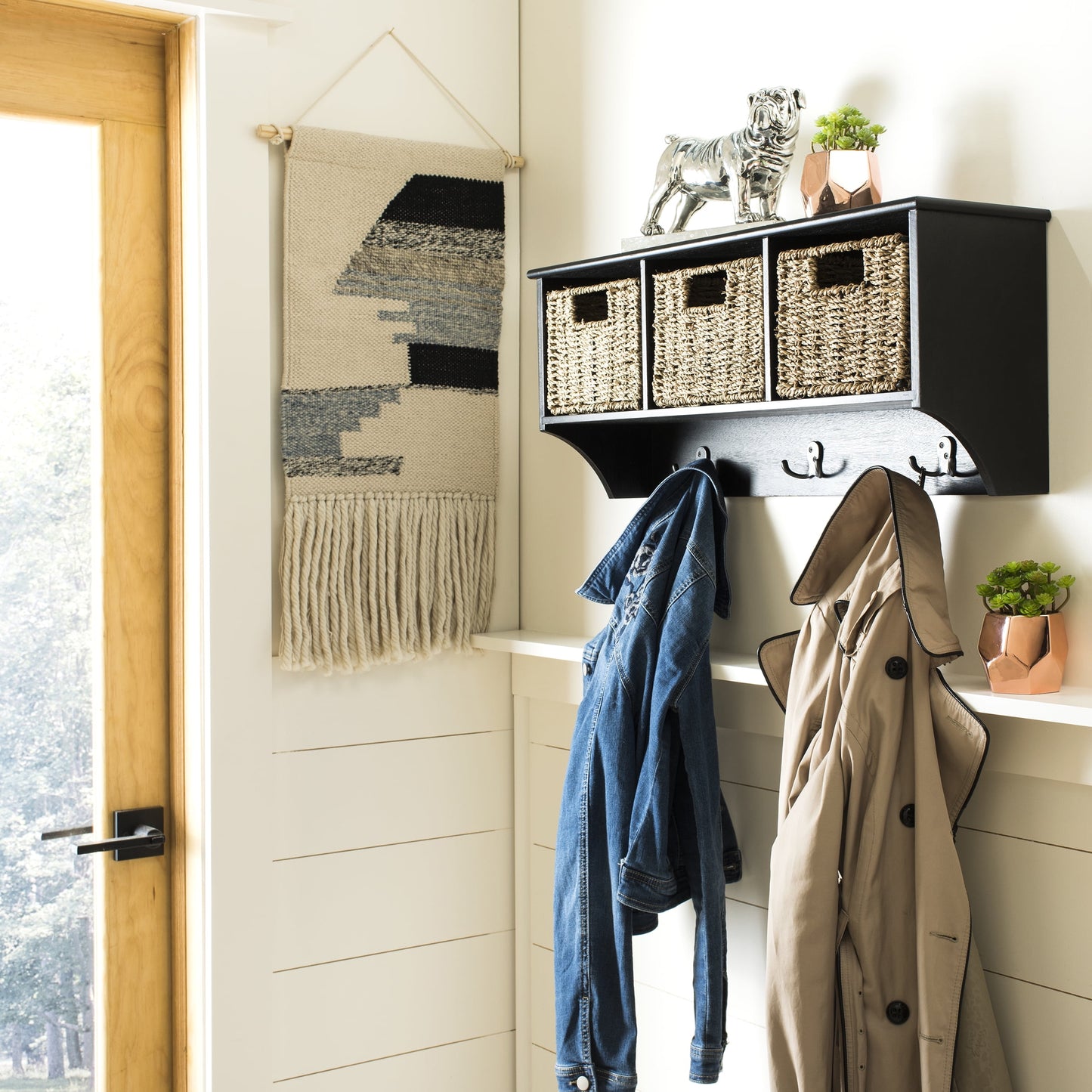 Safavieh Finley Hanging 3 Basket Wall Rack