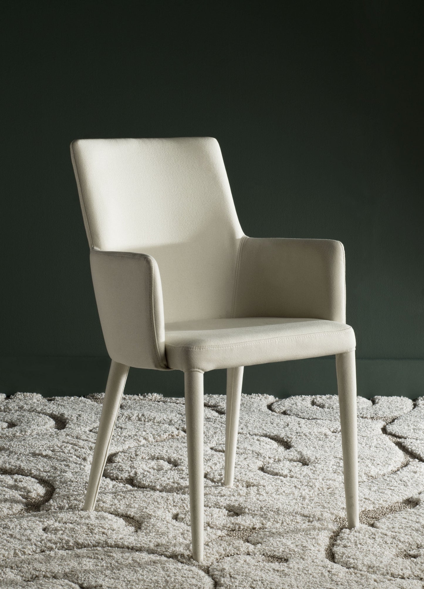 SAFAVIEH Summerset Modern Upholstered Arm Chair, Grey/White