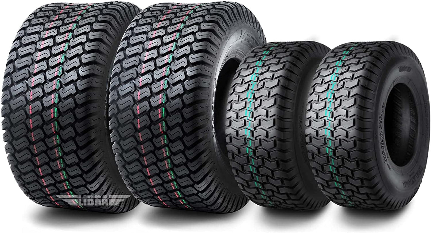 Set 4 WANDA Lawn Mower Turf Tires 13x5-6 Front & 18x8.5-8 Rear /4PR -13106/13028