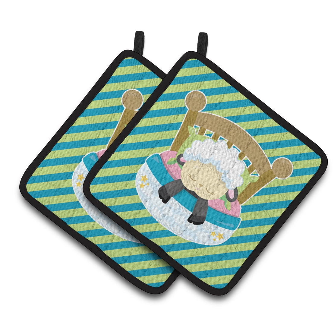 Sheep in Bed Pair of Pot Holders