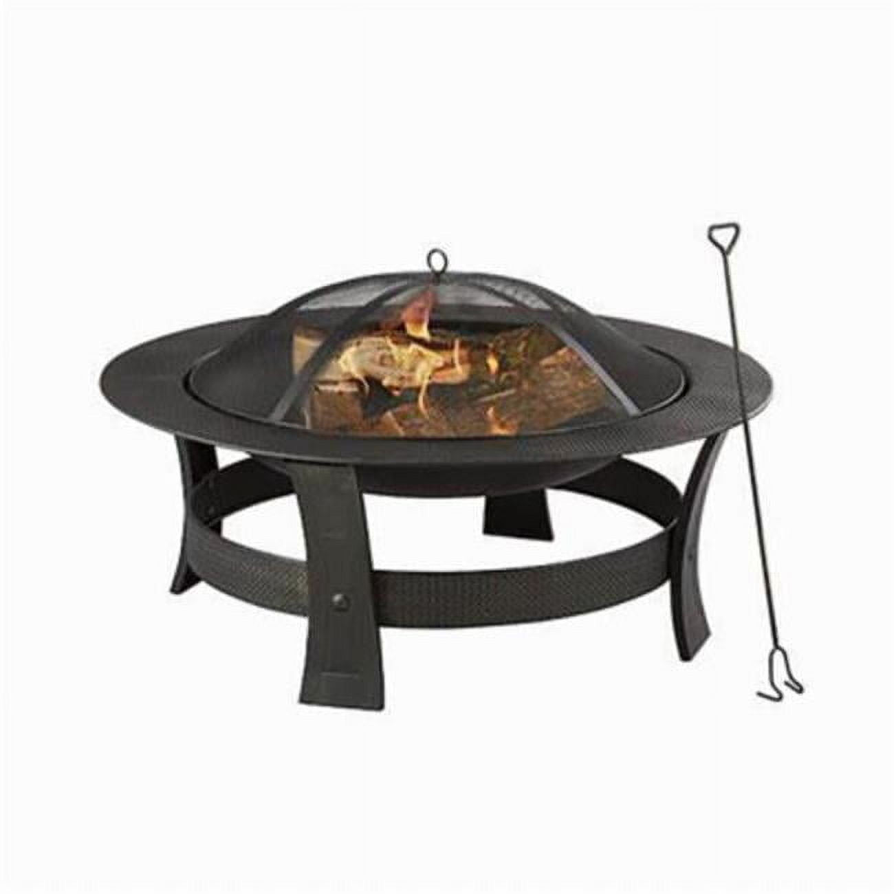 Shinerich 140649 35 in. Black Round Fire Pit
