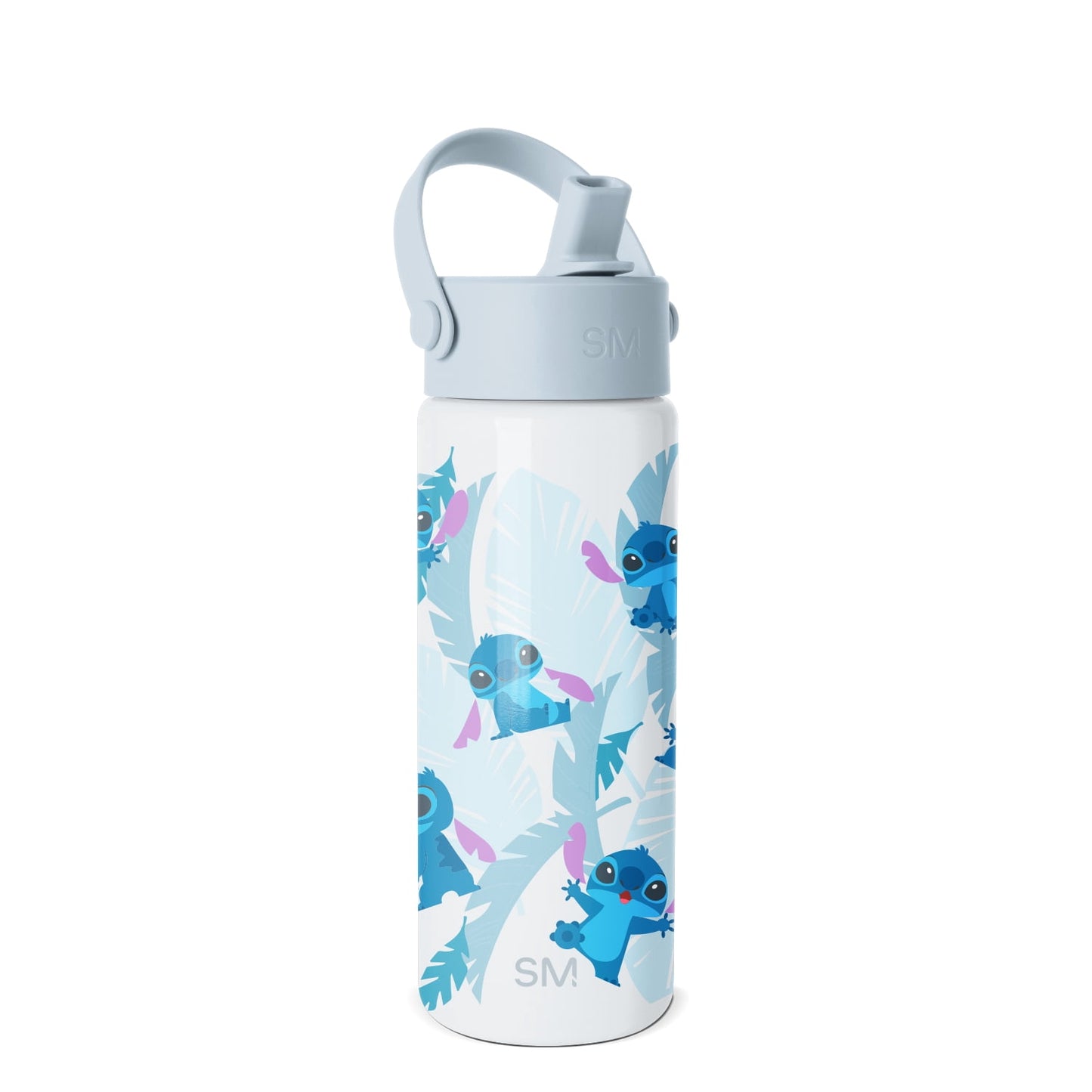 Simple Modern Disney Stitch 18 fl oz Insulated Stainless Steel Summit Wide Mouth Water Bottle with Handle and Straw Lid | Tropical Stitch
