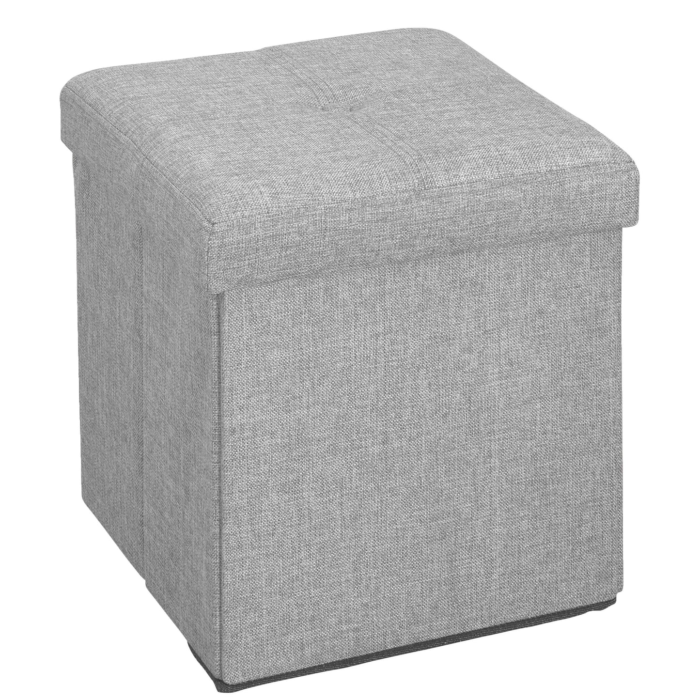 Simplify Otomana de Almacenamiento Plegable de Lino Sintético en Camel