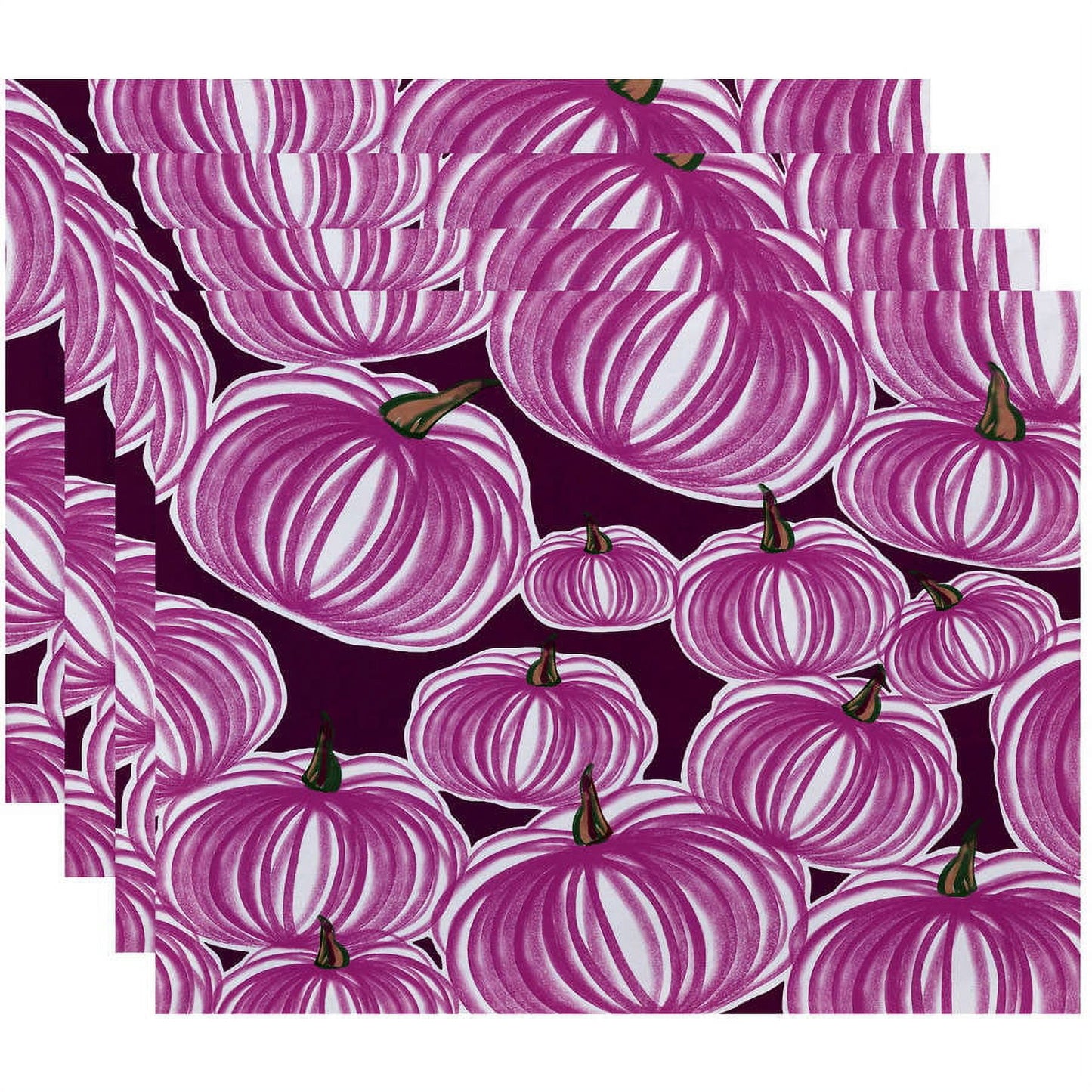 Simply Daisy 18" x 14" Pumpkins-A-Plenty Geometric Print Placemat