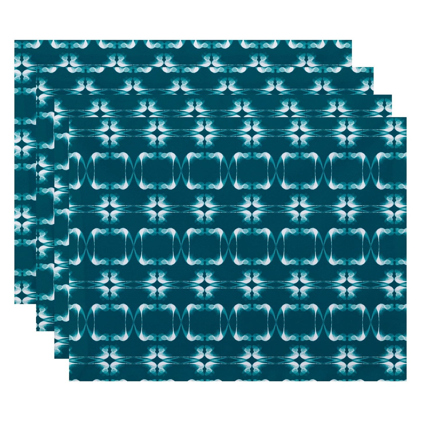 Simply Daisy 18" x 14" Summer Picnic Geometric Print Placemat, Set of 4