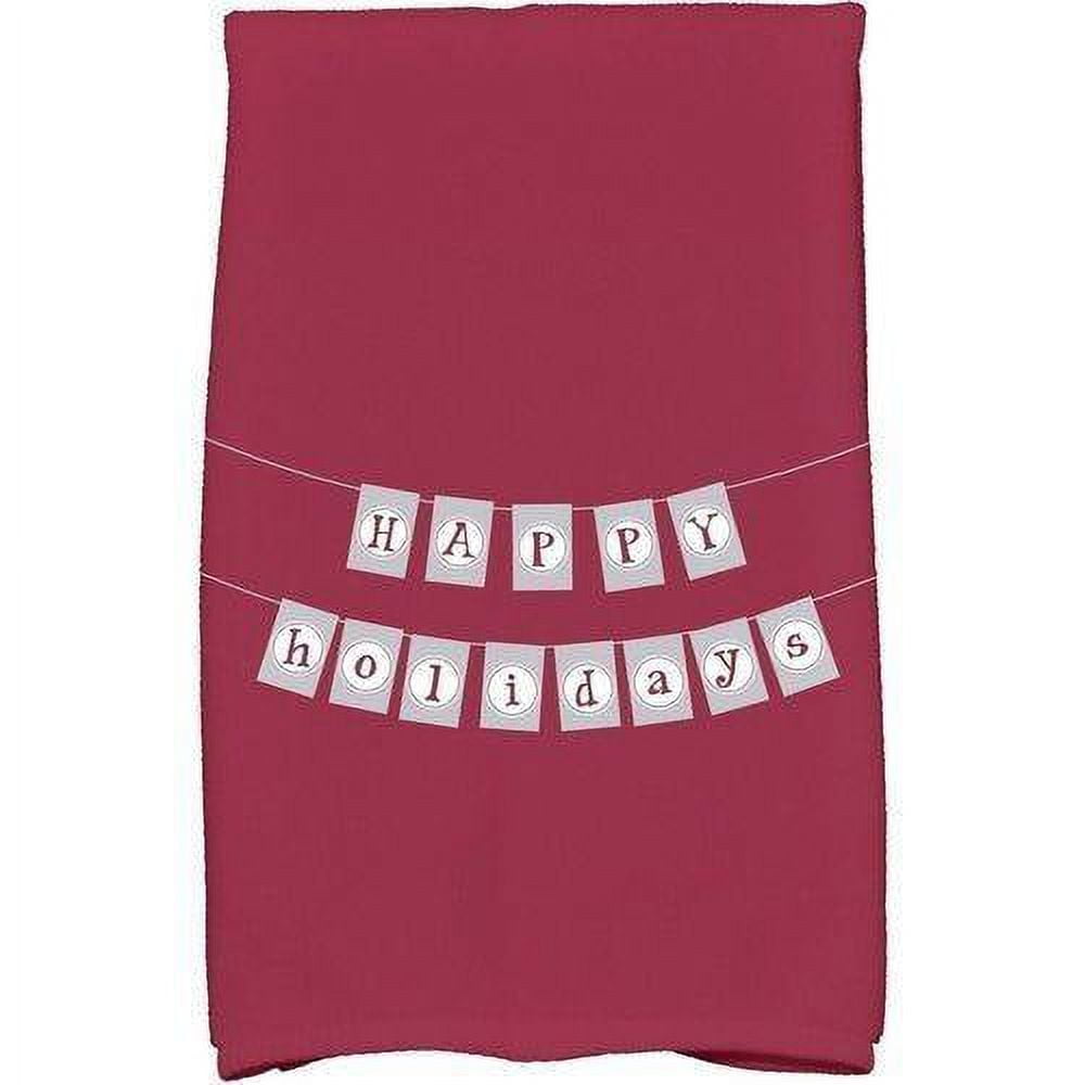 Simply Daisy 18" x 30" Happy Holidays Banner Holiday Word Print Kitchen Towel