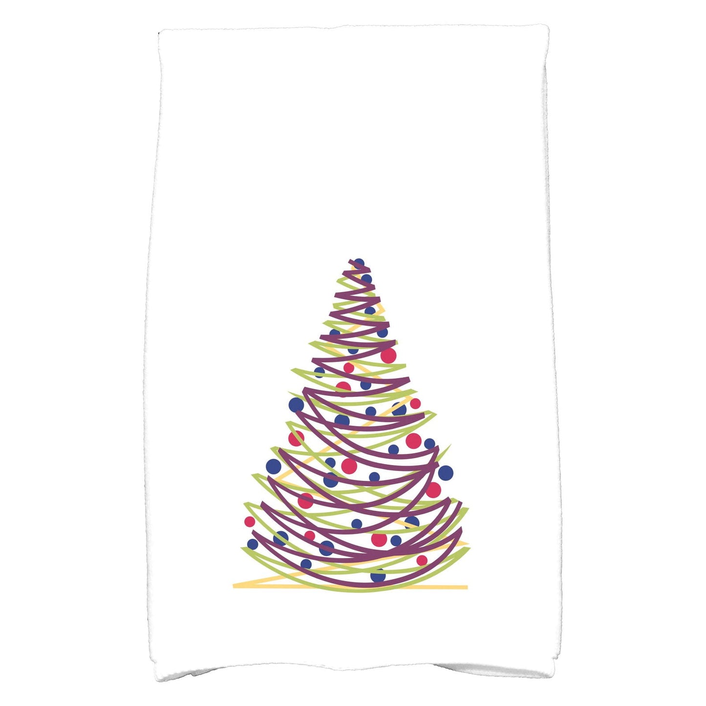 Simply Daisy 18" x 30" Oh Christmas Tree Geometric Print Hand Towel