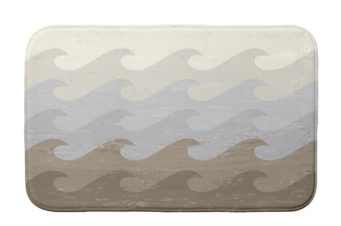 Simply Daisy 24" x 17" Plush Microfiber Grey Deep Sea Bath Mat