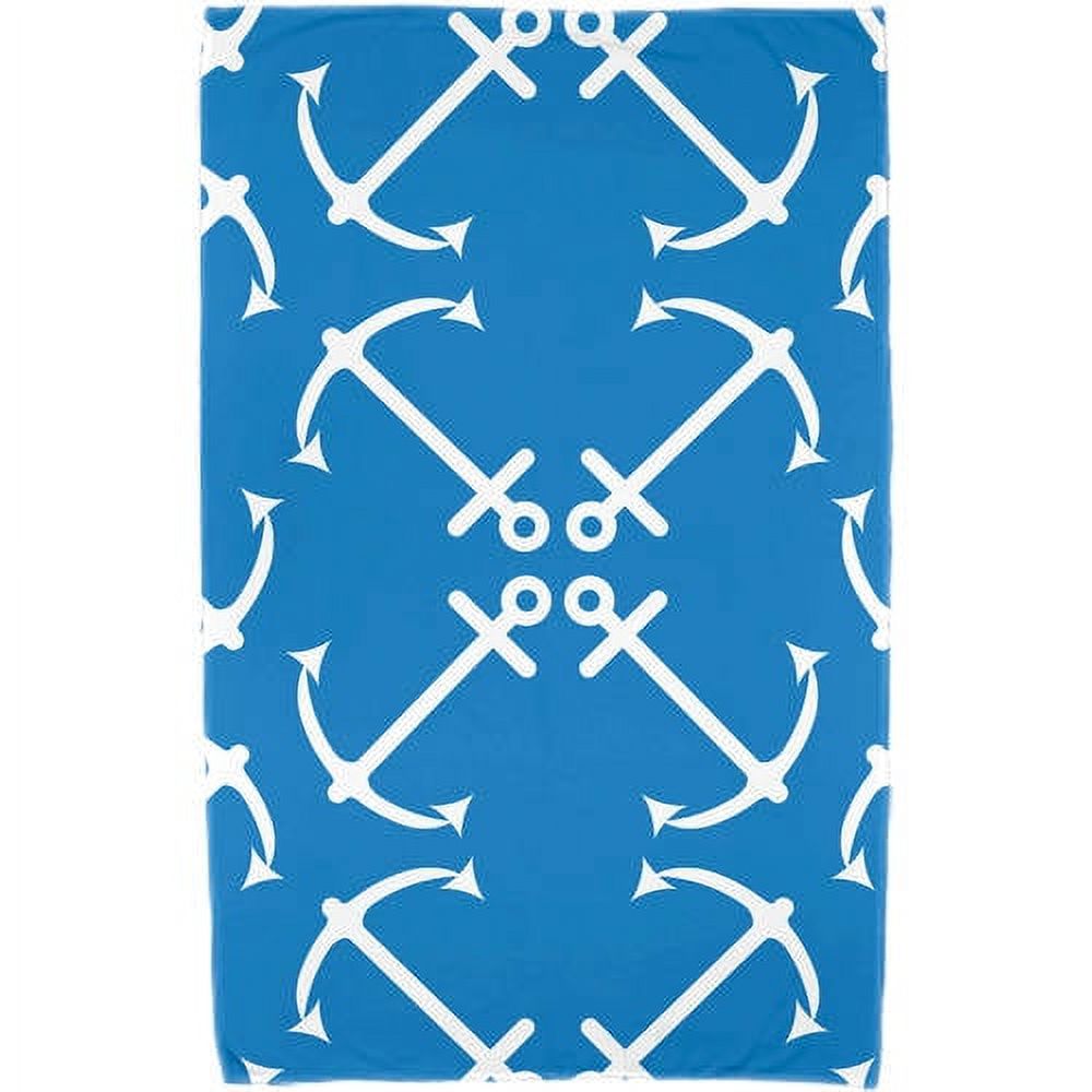 Simply Daisy 30" x 60" Anchor's Up Geometric Print Beach Towel
