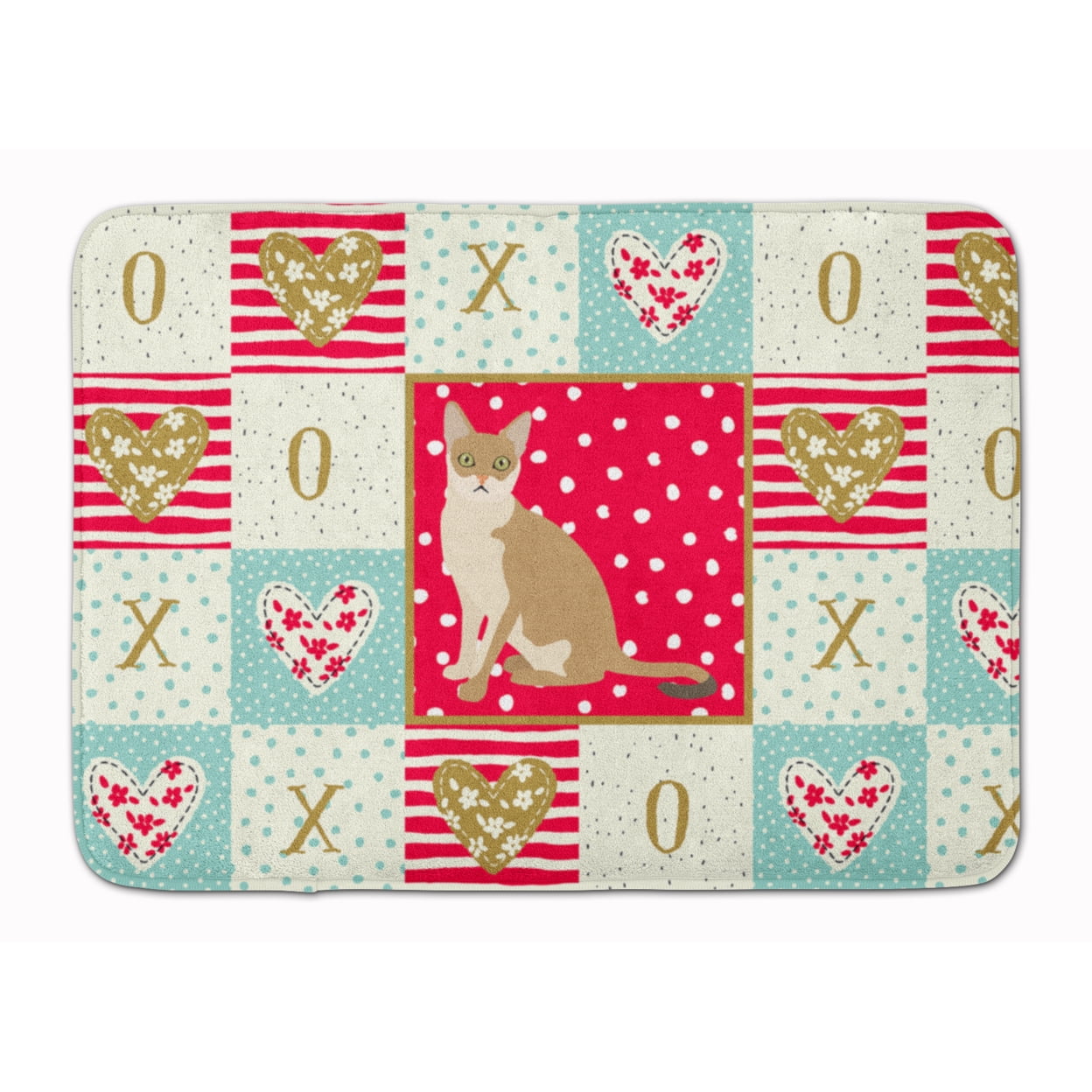 Singapura Cat Love Machine Washable Memory Foam Mat
