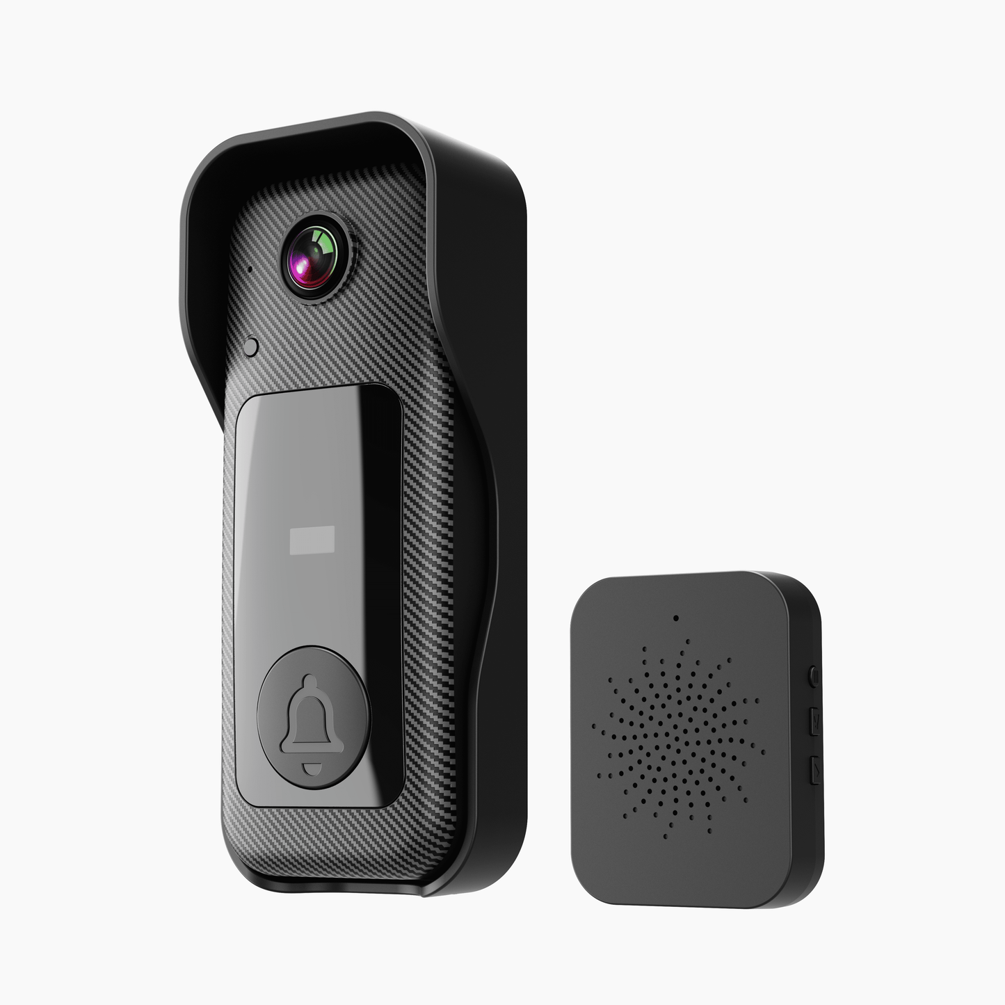 Smart Video Doorbell Auto Capture Auto Recording 128GB TF Card Support ABS Material Home Security Doorbell Black