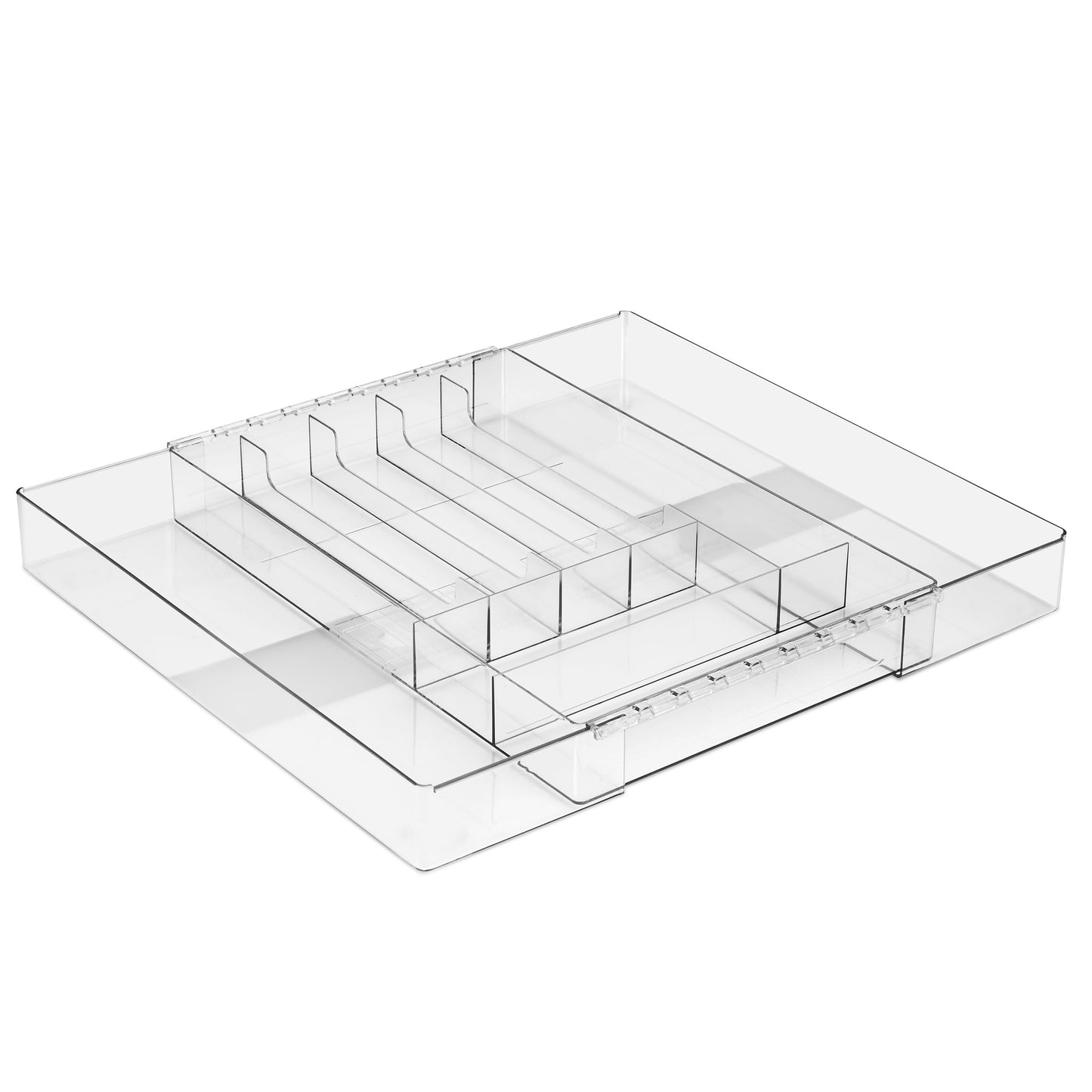 Sorbus Organizador Grande Expandible para Cajón de Cubiertos – Bandeja Ajustable para Utensilios y CuberterÃa, Transparente