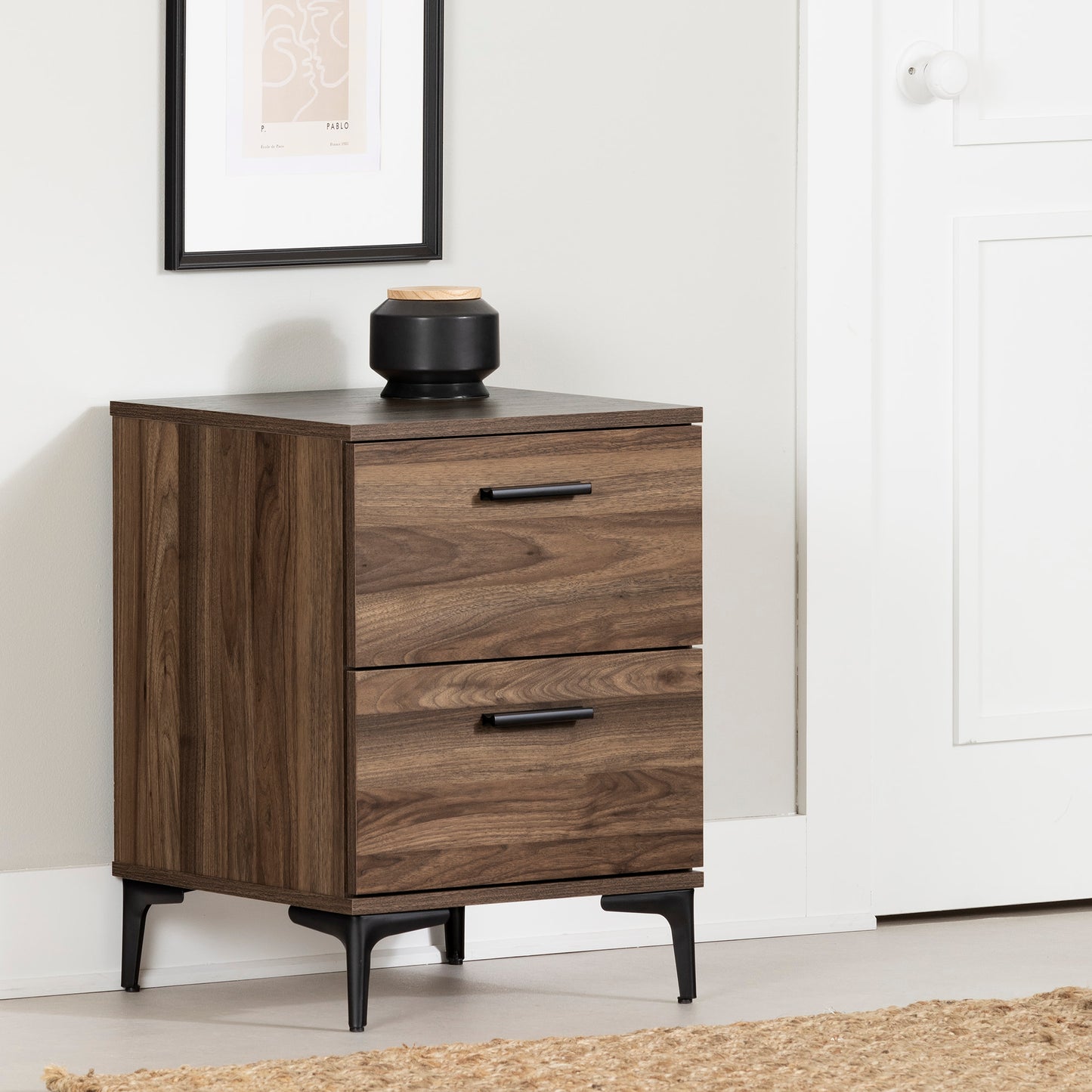 South Shore Slendel, Urban Modern Table, Brown