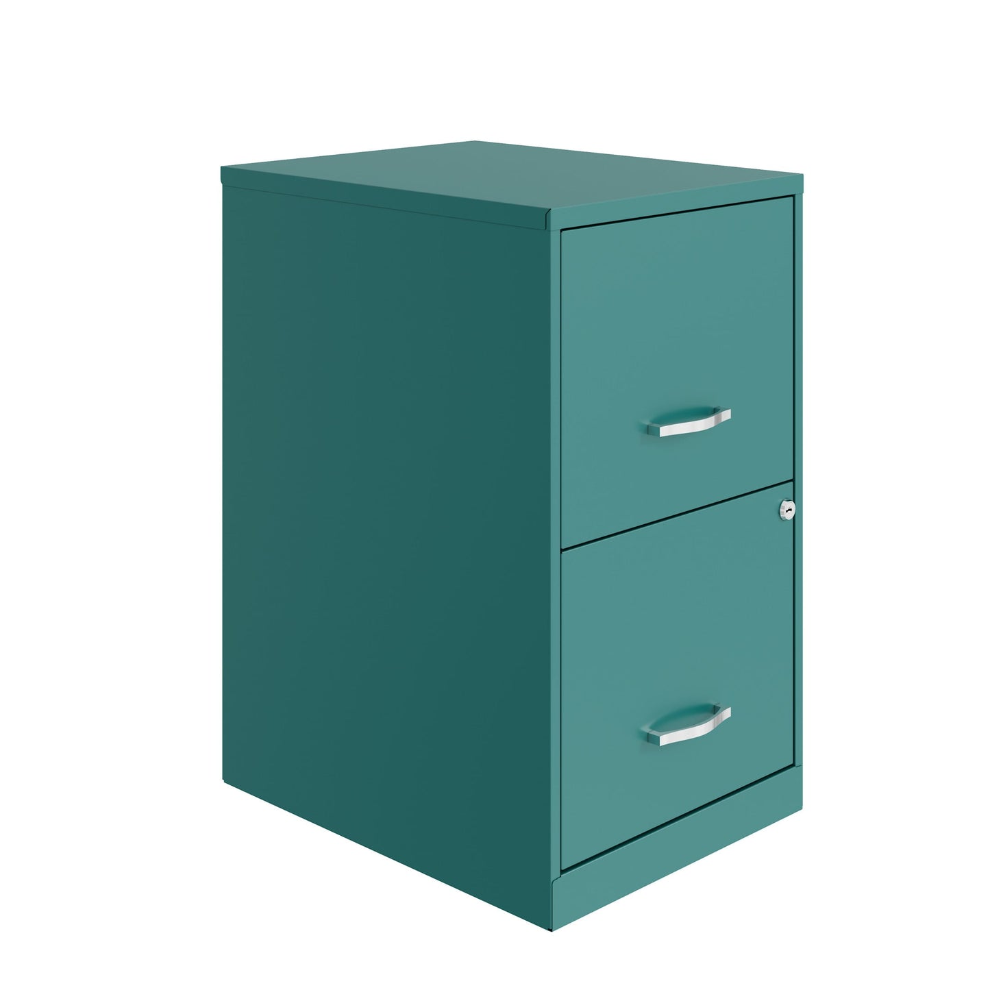 Space Solutions Archivador Metálico de 2 Cajones de 18in Color Teal/Turquoise
