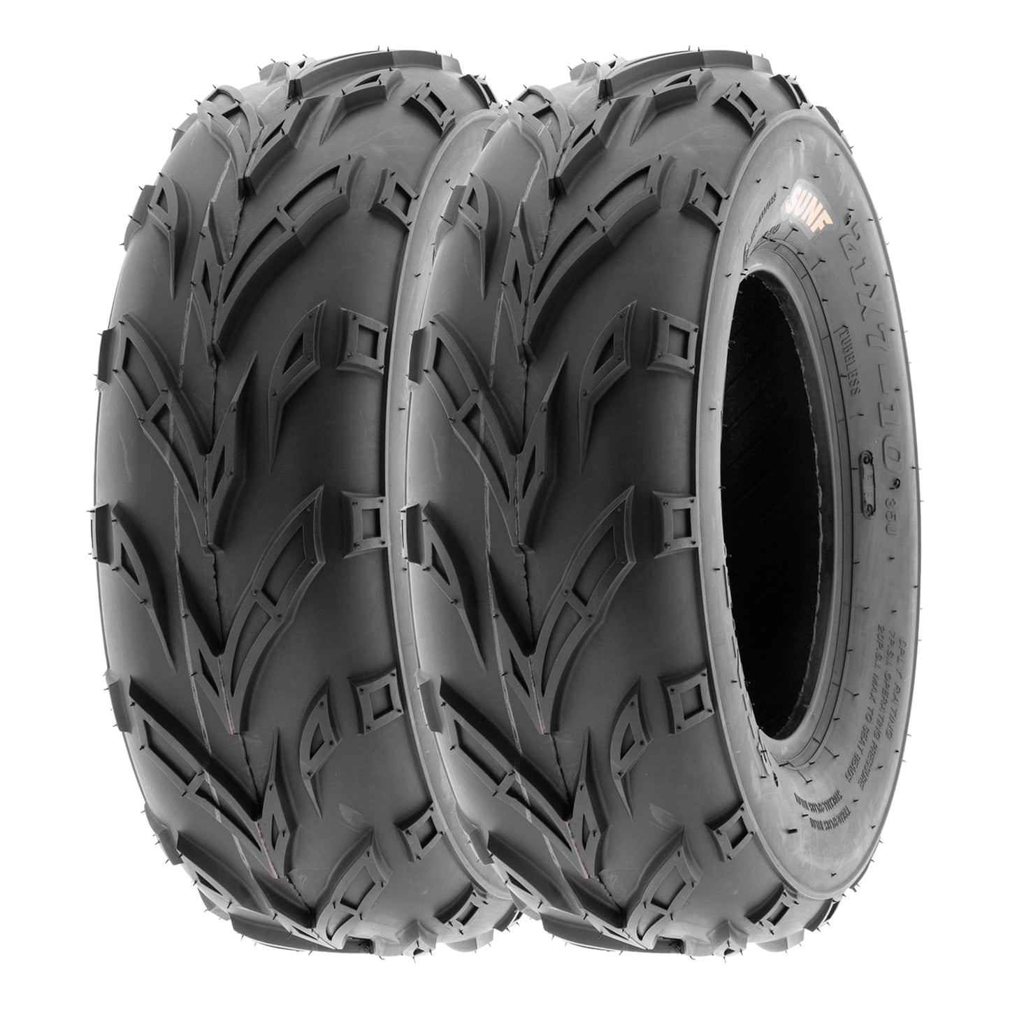 SunF All Terrain ATV UTV Quad Mini Bike Tires 19x7-8 19x7x8 6 PR A004 (Pair of 2)