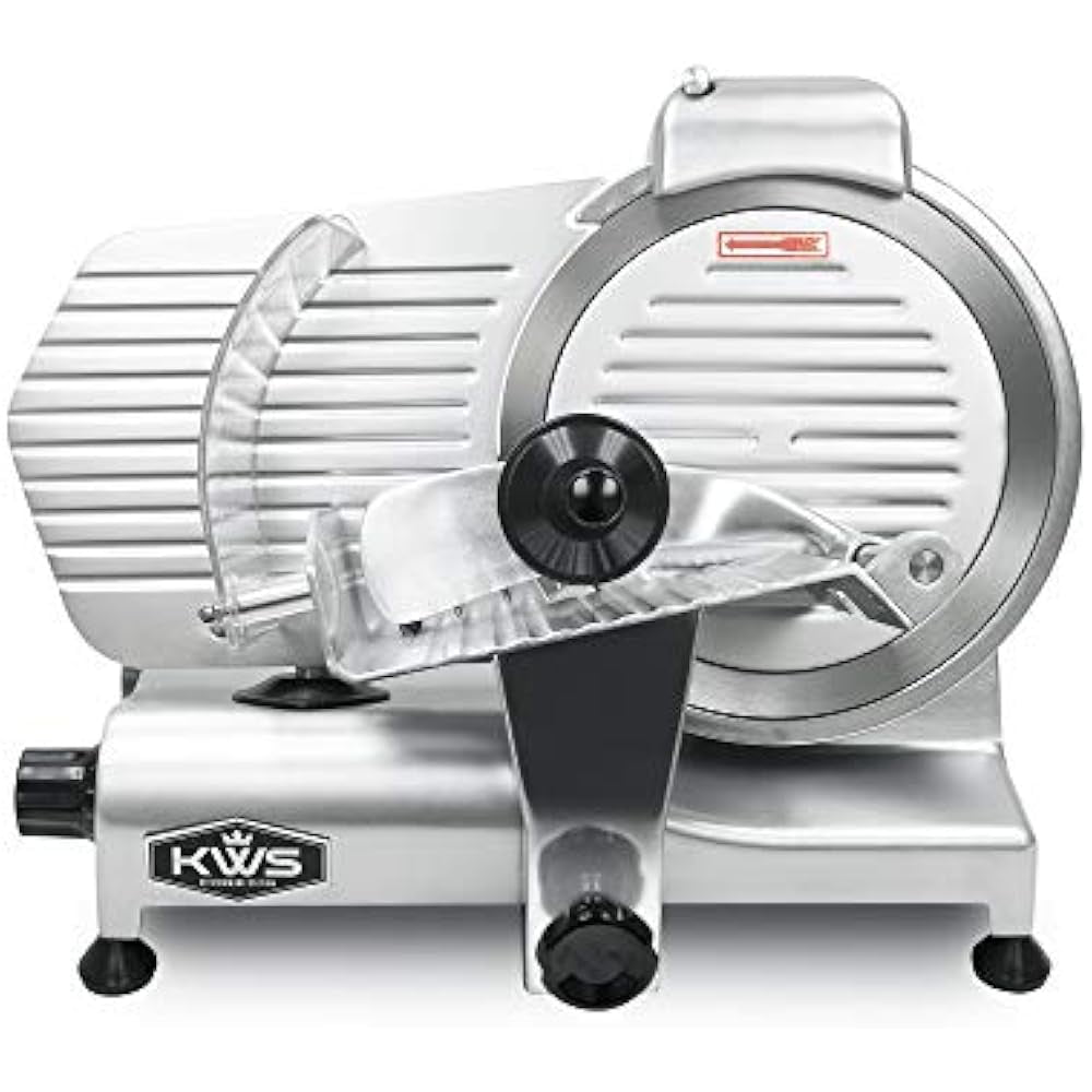 Supdeal 10" Commercial Electric Meat Slicer 320W, 304 Stainless Steel Blade, Low Noise, ETL/NSF Certified for Home, Restaurant, Frozen Food, Cheese & Meat