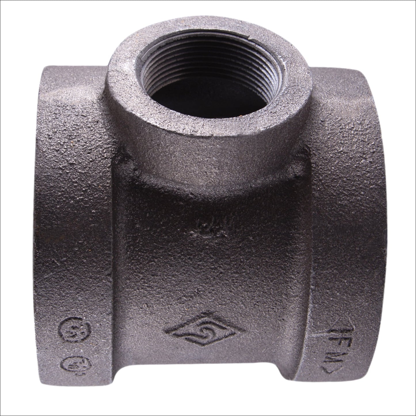 Supply Giant 2" x 2" x 1" BLack Pipe Fitting Reducing Tee Cast Iron
