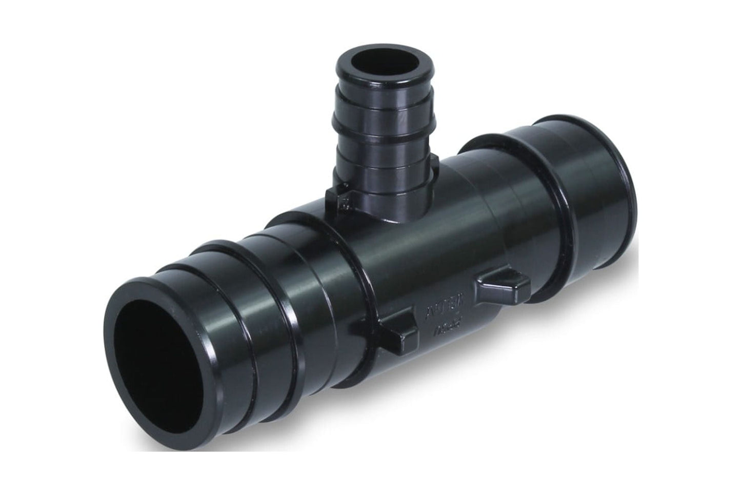Supply Giant PEX-A Reducing Tee Pipe Fitting; Plastic Poly Alloy; 1-1/2'' x 1-1/2'’ x 1-1/4'' Expansion Barb; Black