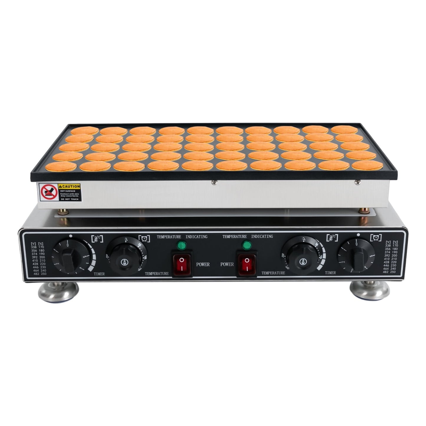 TFCFL 50 Holes Mini Dutch Pancake Baker Commercial Electric Nonstick Waffle Maker Crepes Muffins Making Machine 110V