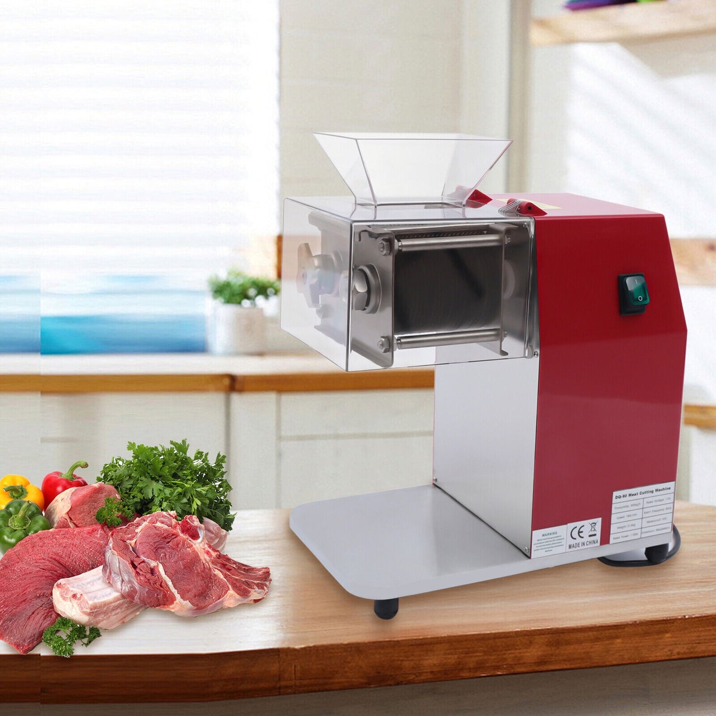 TOOL1SHOoo 110V 1100W Electric Meat Cutter Slicer Commercial Meat Cutting Machine TOP
