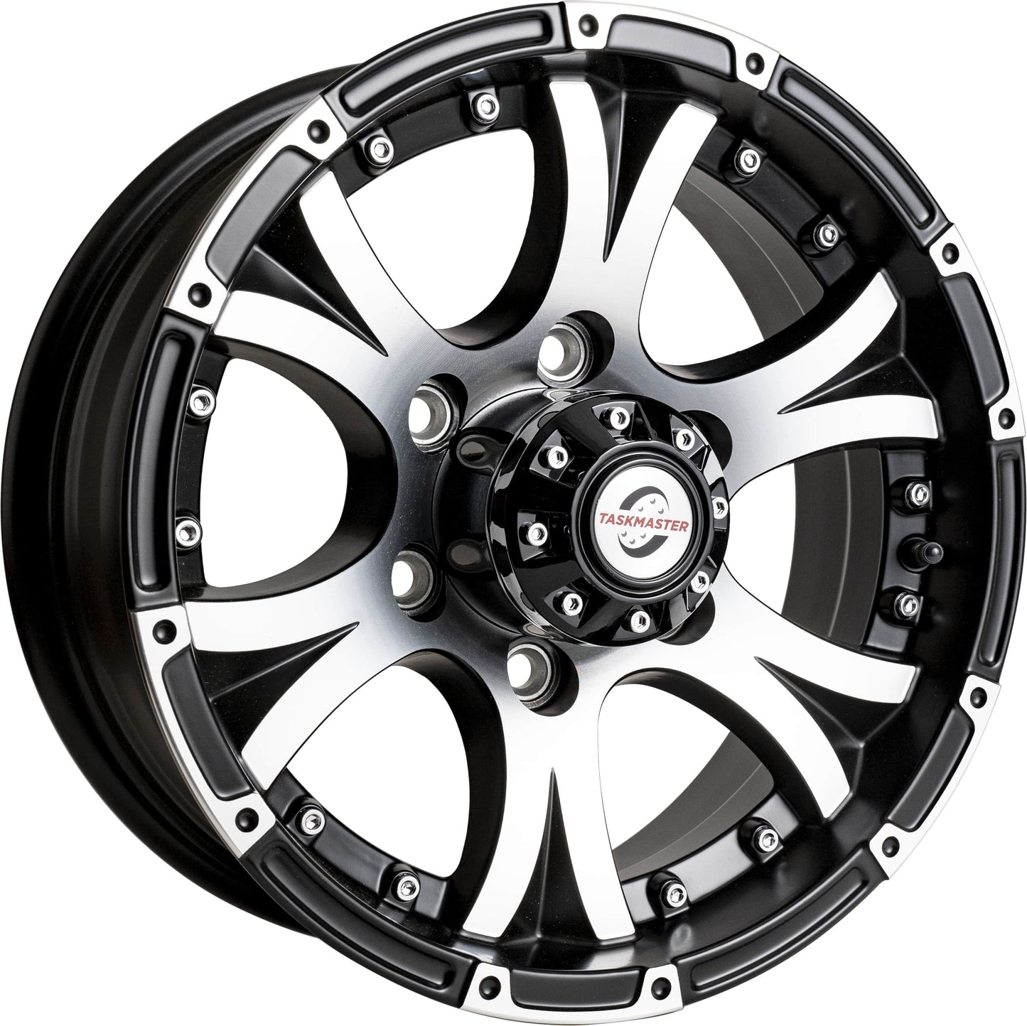 Taskmaster Viking Aluminum Trailer Wheel Rim 15x6 6x5.5 Matte Black Machined Face and Lip