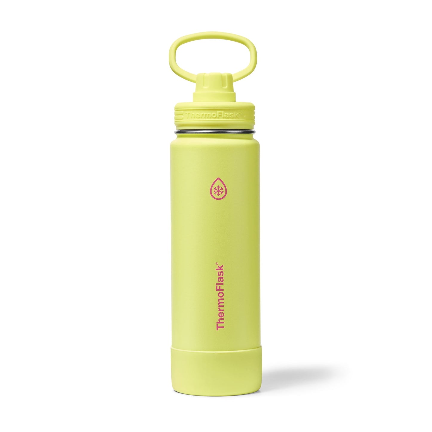 ThermoFlask Botella de Agua de Acero Inoxidable de Doble Pared con Aislamiento Al VacÃo de 24 oz con Tapa de Boquilla para Trago, Amarillo Unmellow