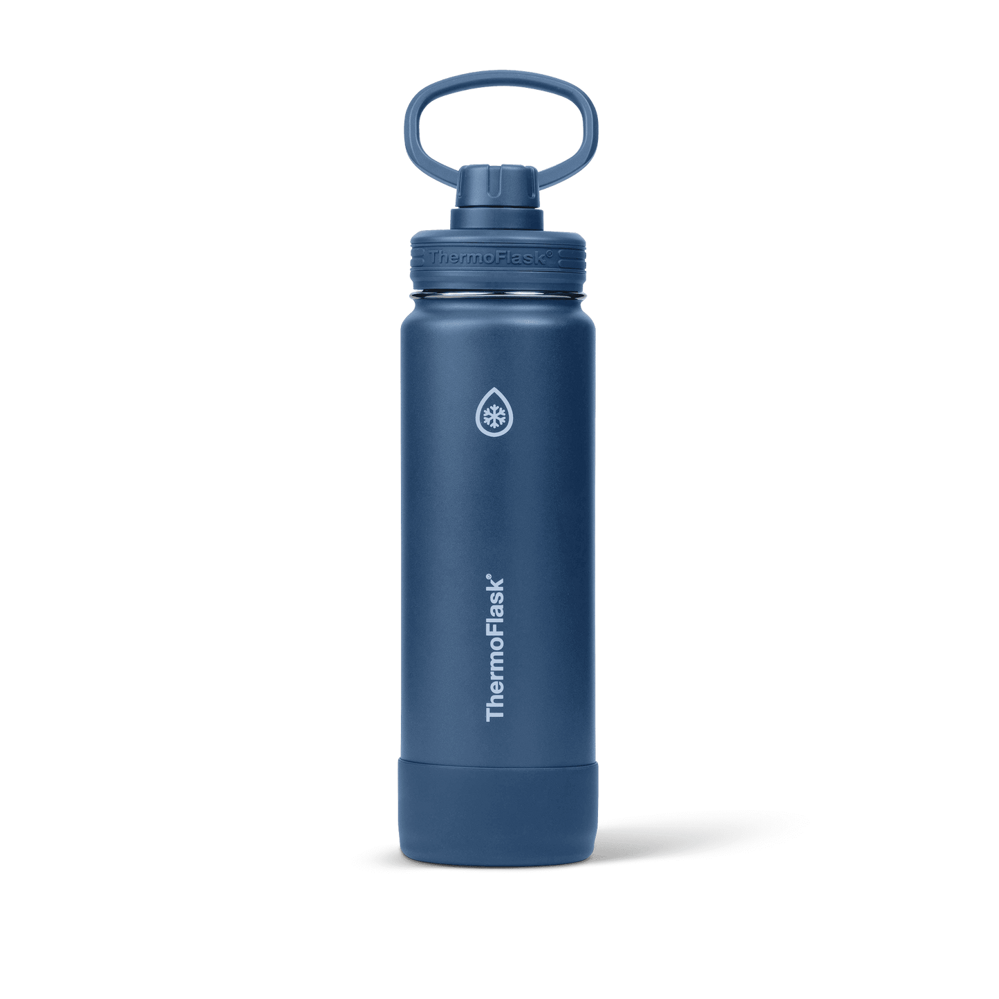 ThermoFlask Classics Insulated Stainless Steel Water Bottle with Leakproof Spout Lid, 24 oz, Navy