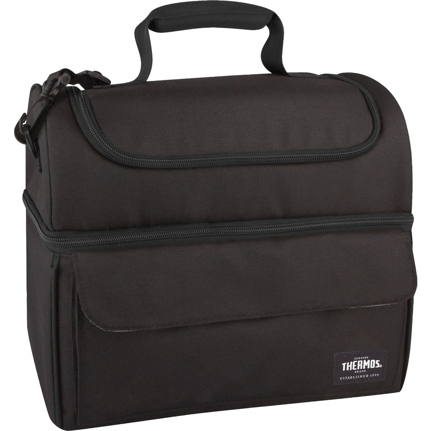 Thermos Insulated Lunch Lugger with Multiple Pockets, Black