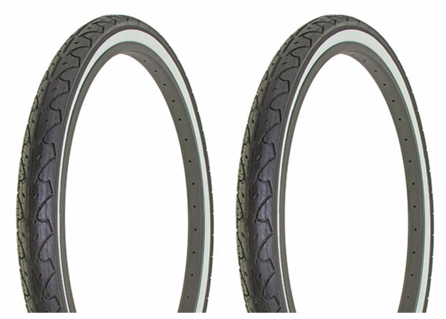 Tire set. 2 Tires. Two Tires Duro 26" x 1.95" Black/White Side Wall HF-105.