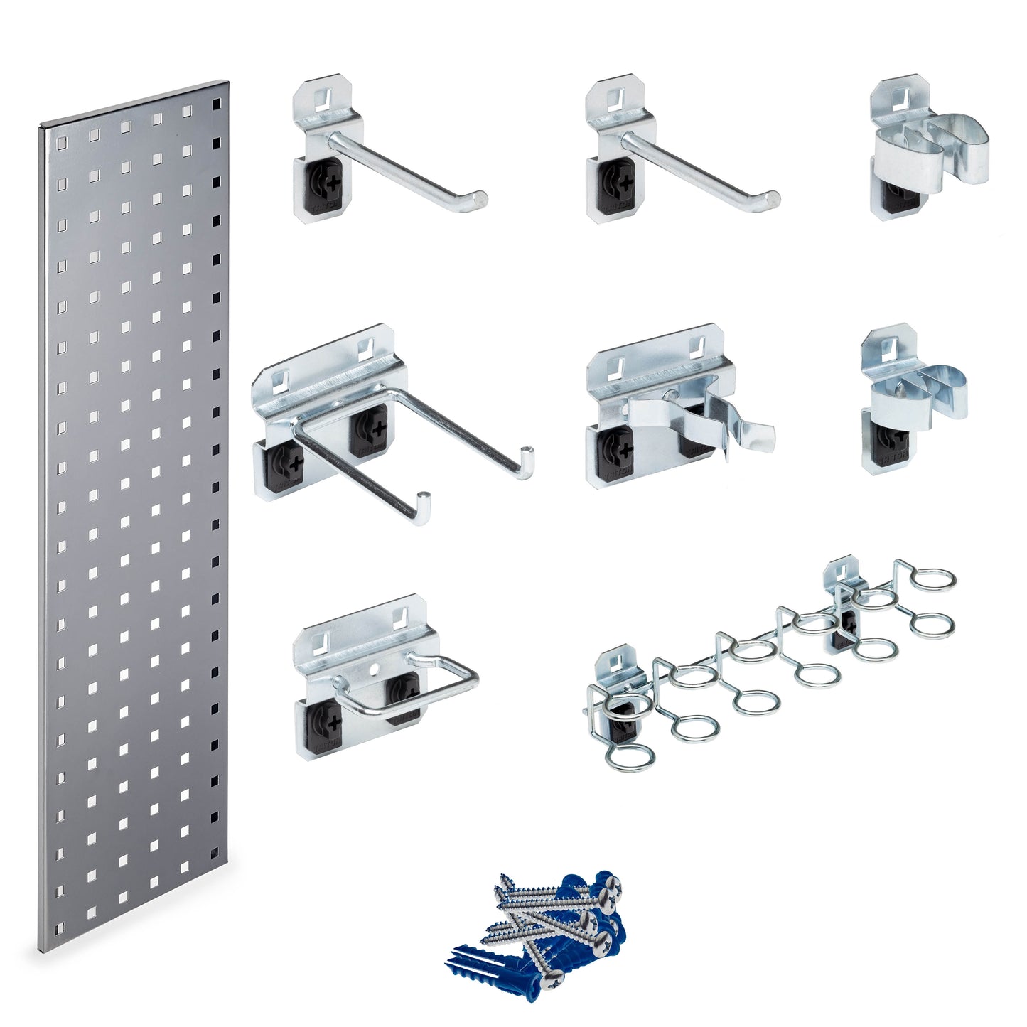 Triton Products® LOCBOARD LBS31T-SLV Pegboard Strip,Silver,Square,9"H