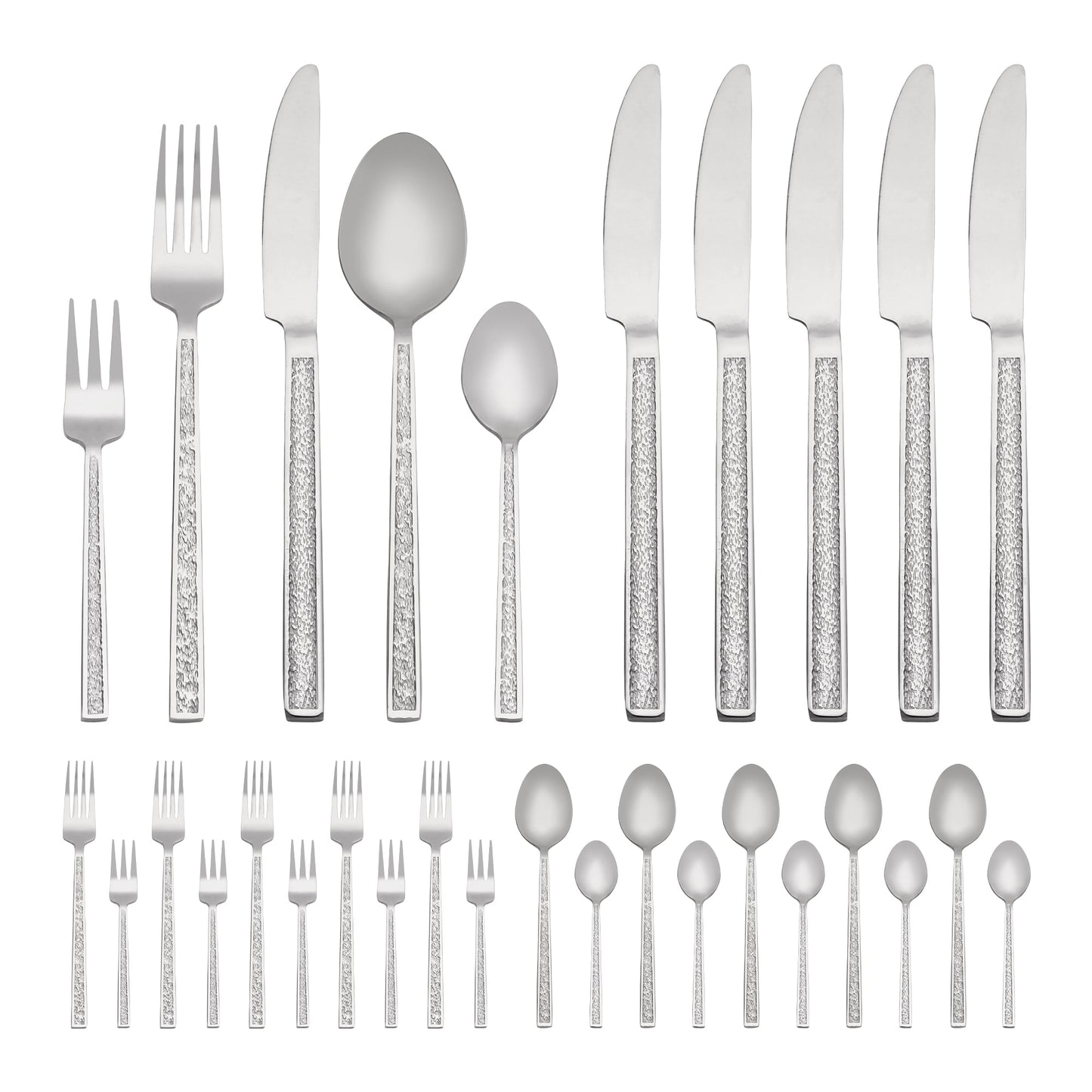 Unique Bargains 30 Pieces Stainless Steel Silverware Set for 6 Silver