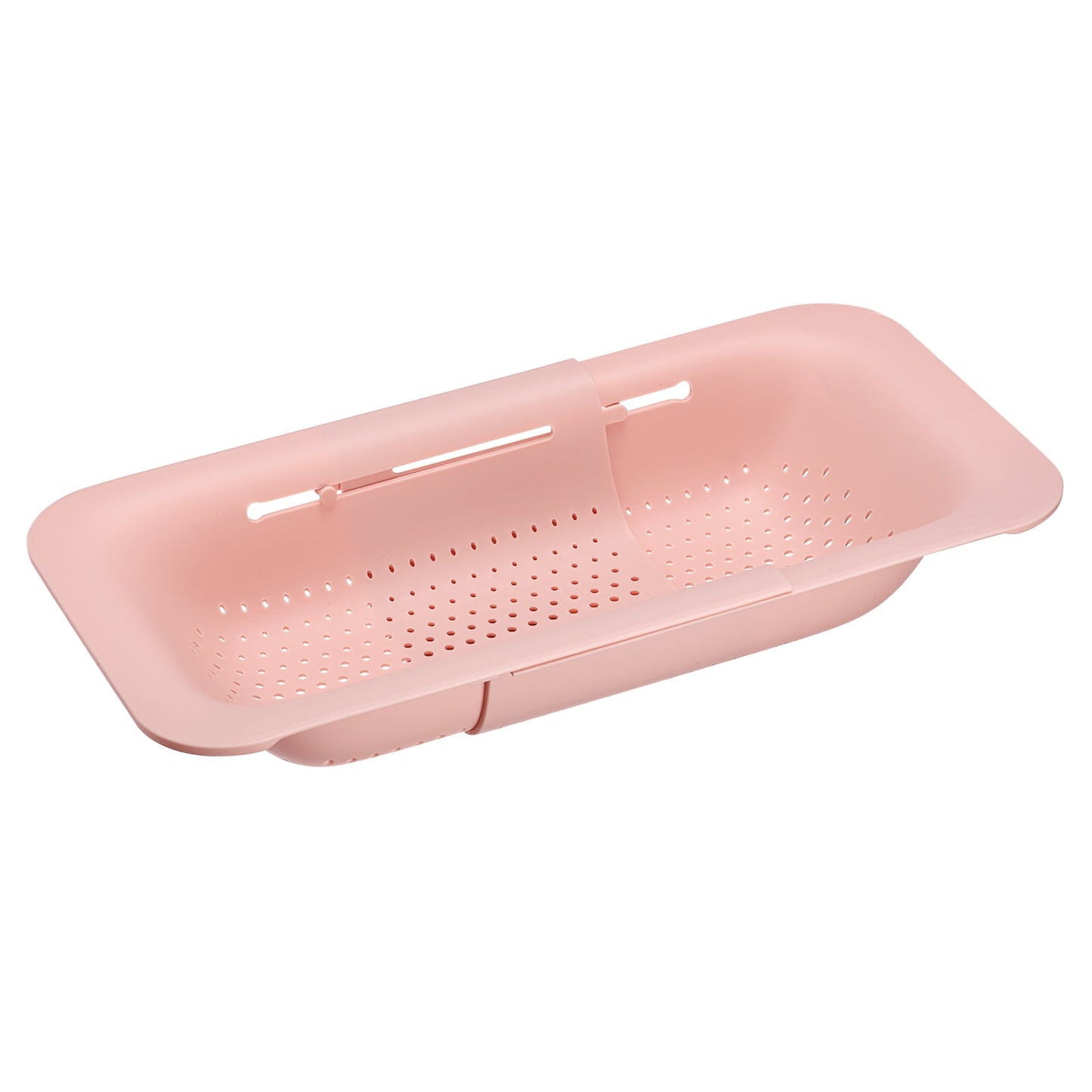 Unique Bargains Collapsible Food Colander Kitchen Plastic Basket for Food 1 Pc Pink