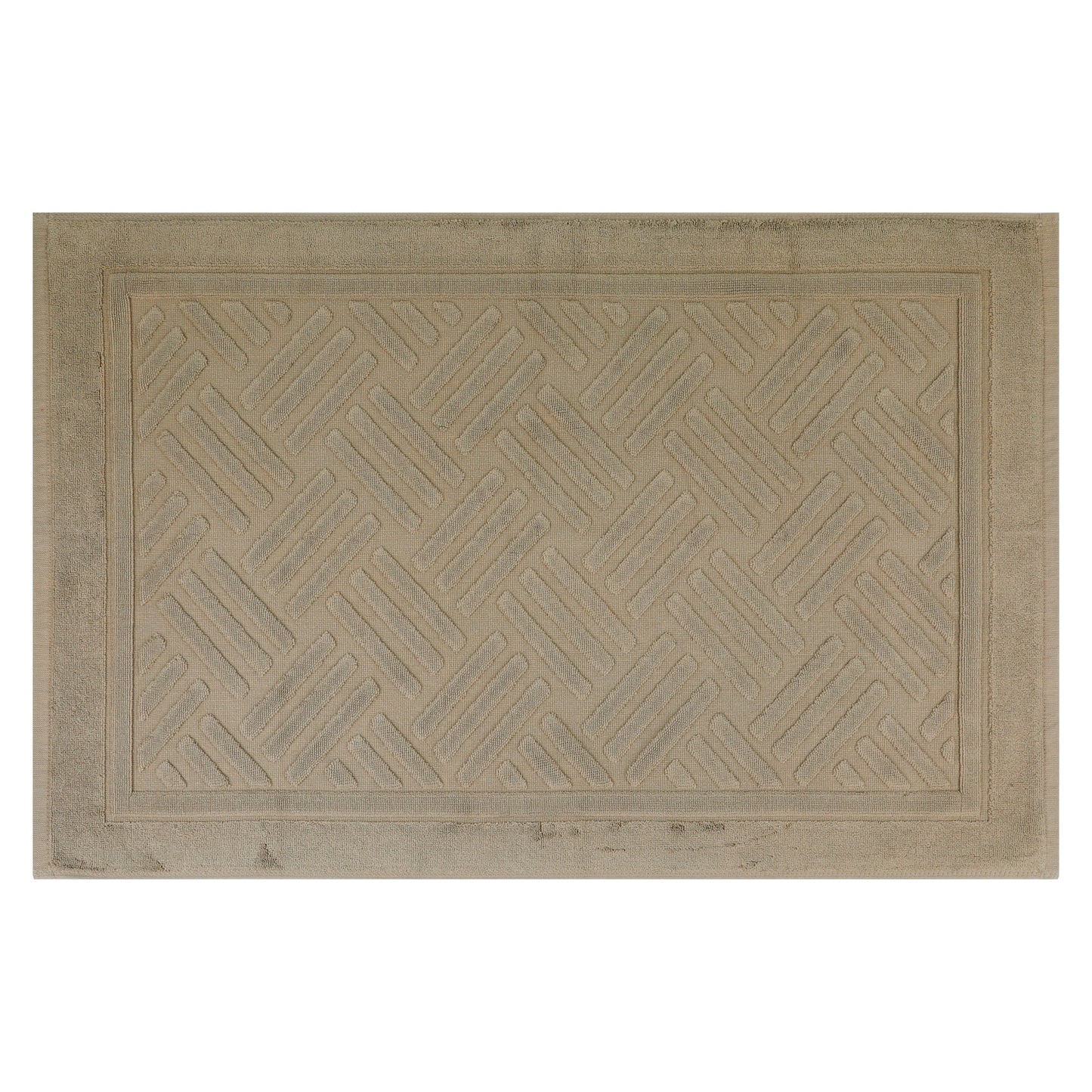 Unique Bargains Cotton Mat Towel Absorbent Floor Bath Rugs for Bathroom Khaki 20" x 32"