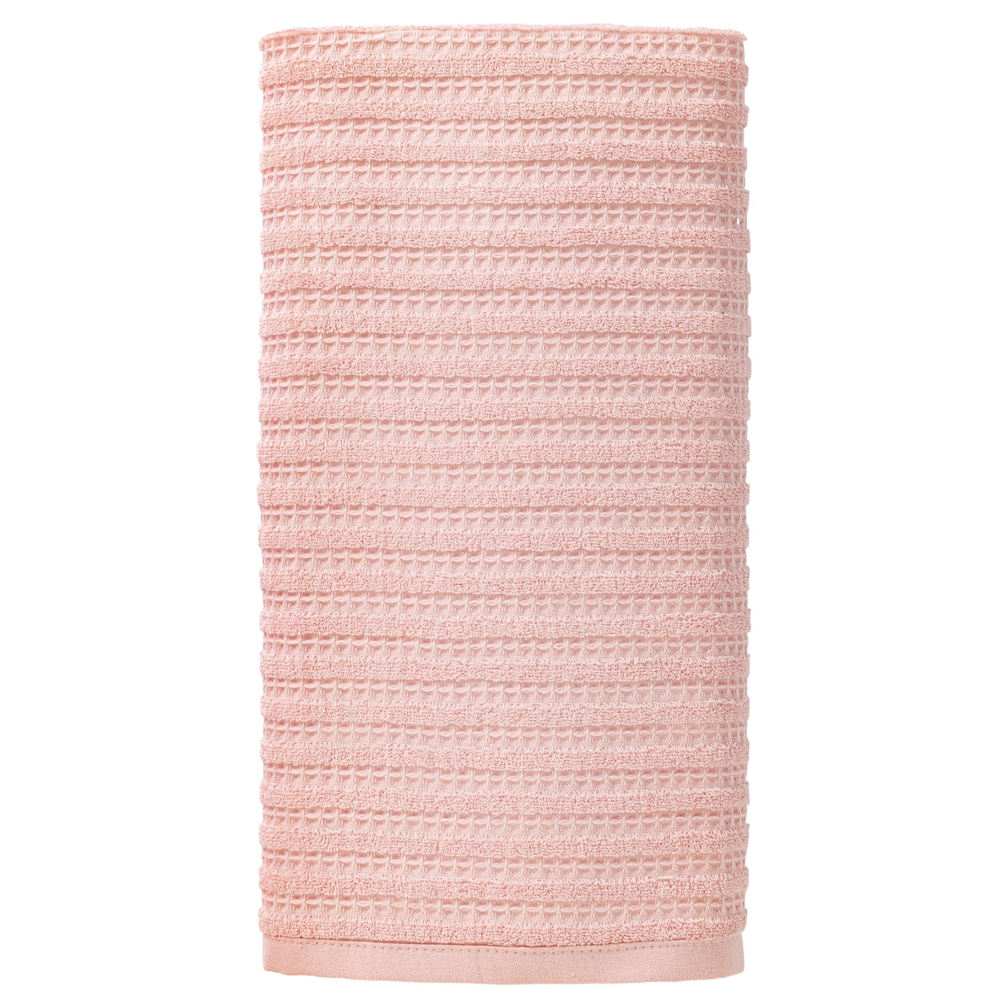 Unique Bargains Cotton Waffle Soft Absorbent Bath Towels Pink 55" x 28"