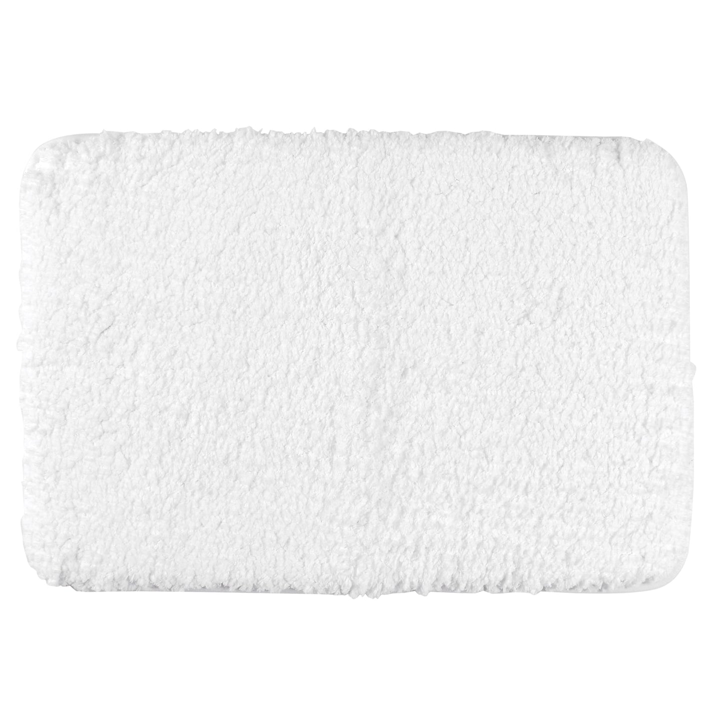 Unique Bargains Non-Slip Thick Microfiber Soft Plush Bathroom Mat Quick Dry Bath Rug White 16"x24"