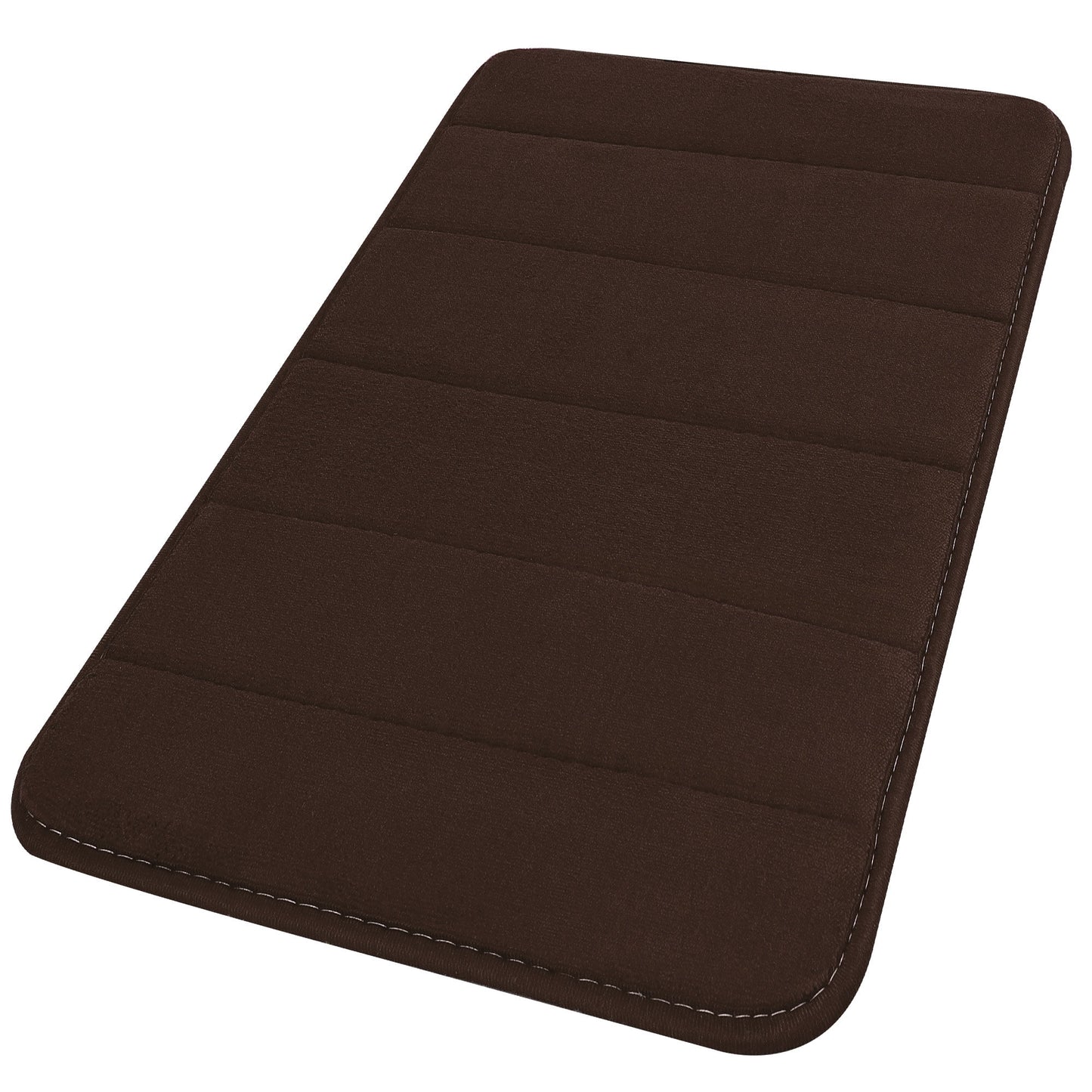 Unique Bargains Solid Contemporary Memory Foam Bath Rug Purple 24"x16"