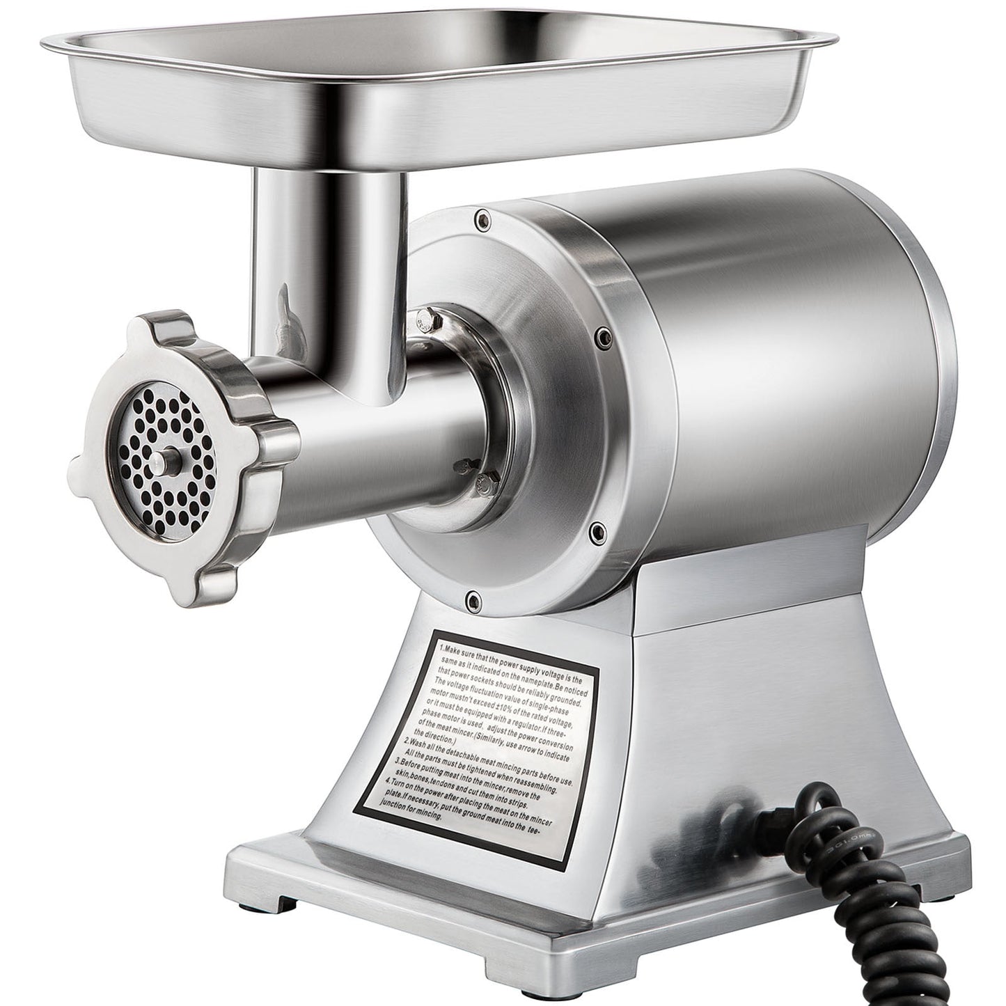 BENTISMbrand Commercial Electric Meat Grinder, 550lbs & 1100W Commercial Sausage Stuffer Maker, 220 RPM 1.5HP Stainless Steel Food Grinders for Industrial and Home Use