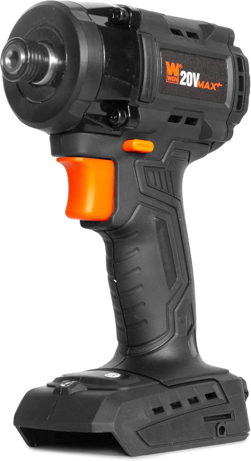 WEN 20V MAX Lithium-Ion 1/4-Inch Brushless Cordless Compact Impact Driver (Tool Only – Battery Not Included)