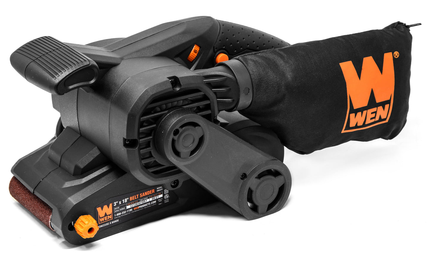 WEN 6.3-Amp 3-by-18-Inch Variable Speed Handheld Portable Belt Sander