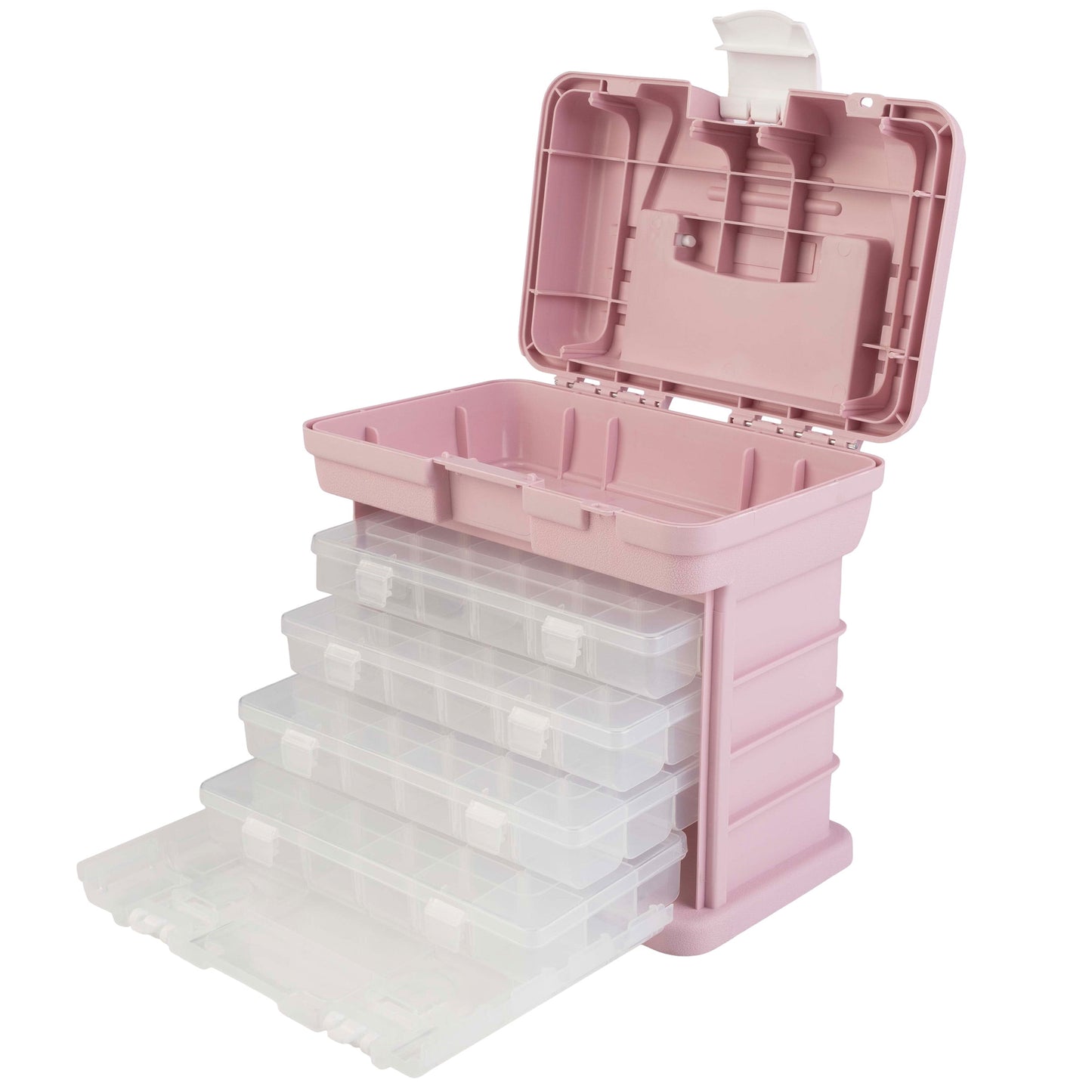 Stalwart Caja Organizadora de Piezas Pequeñas para FerreterÃa, Aparejos O Manualidades, Rosa