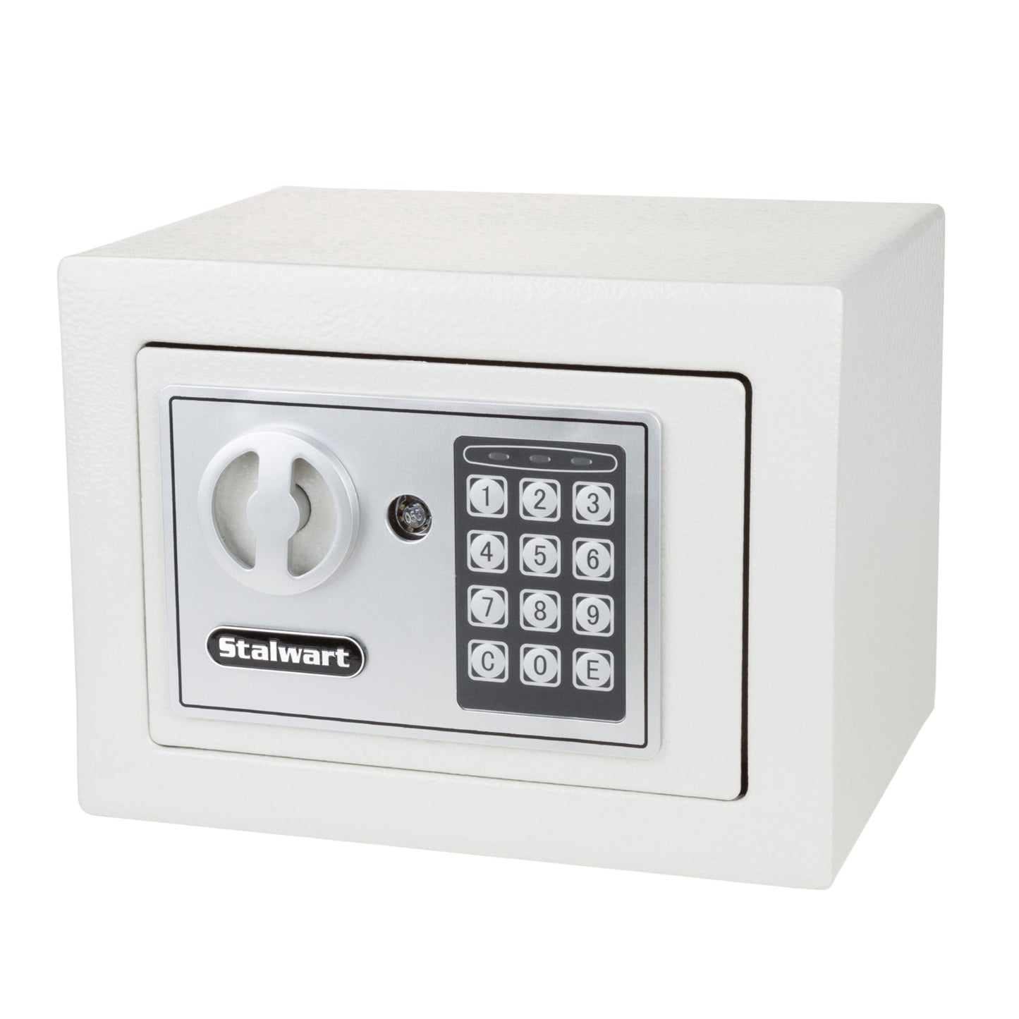 STALWART Digital Security Safe Box for Valuables – Compact Steel Lock Box with Electronic Keypad – Portable Safe for Home, Business, or Travel (Gray)