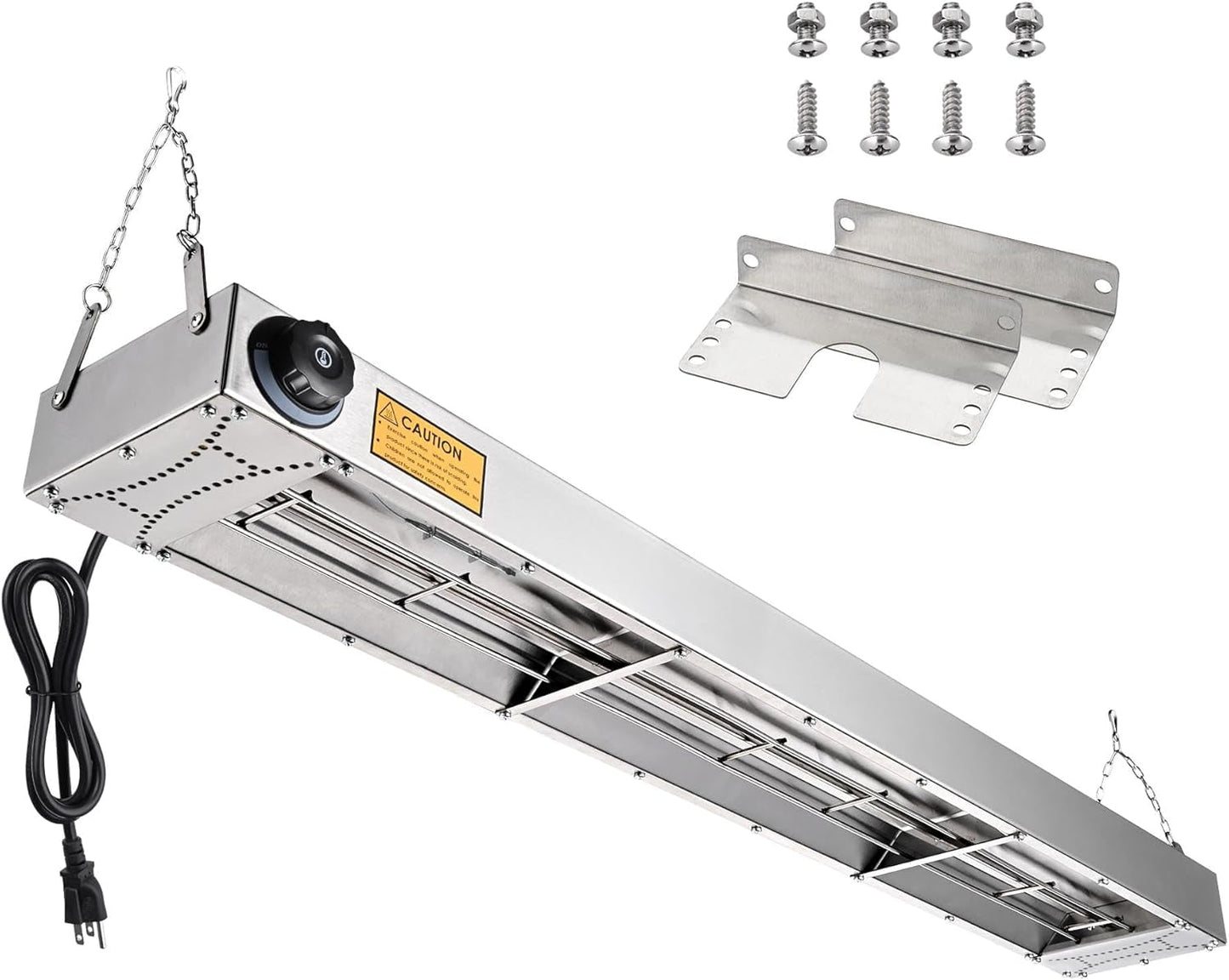 WeChef 43" Food Warmer Electric Strip Heater 1100W Overhead Food Warmer Heating Lamp Stainless Steel for Restaurant Buffet Canteen