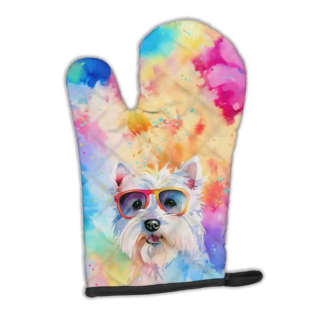 Westie Hippie Dawg Oven Mitt 8.5 in x 12 in