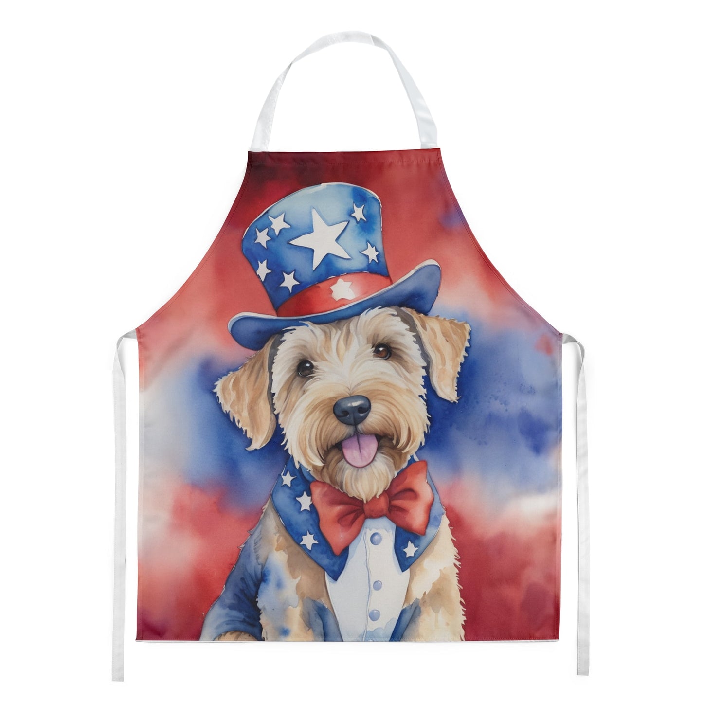Wheaten Terrier Patriotic American Apron 27 in x 30 in