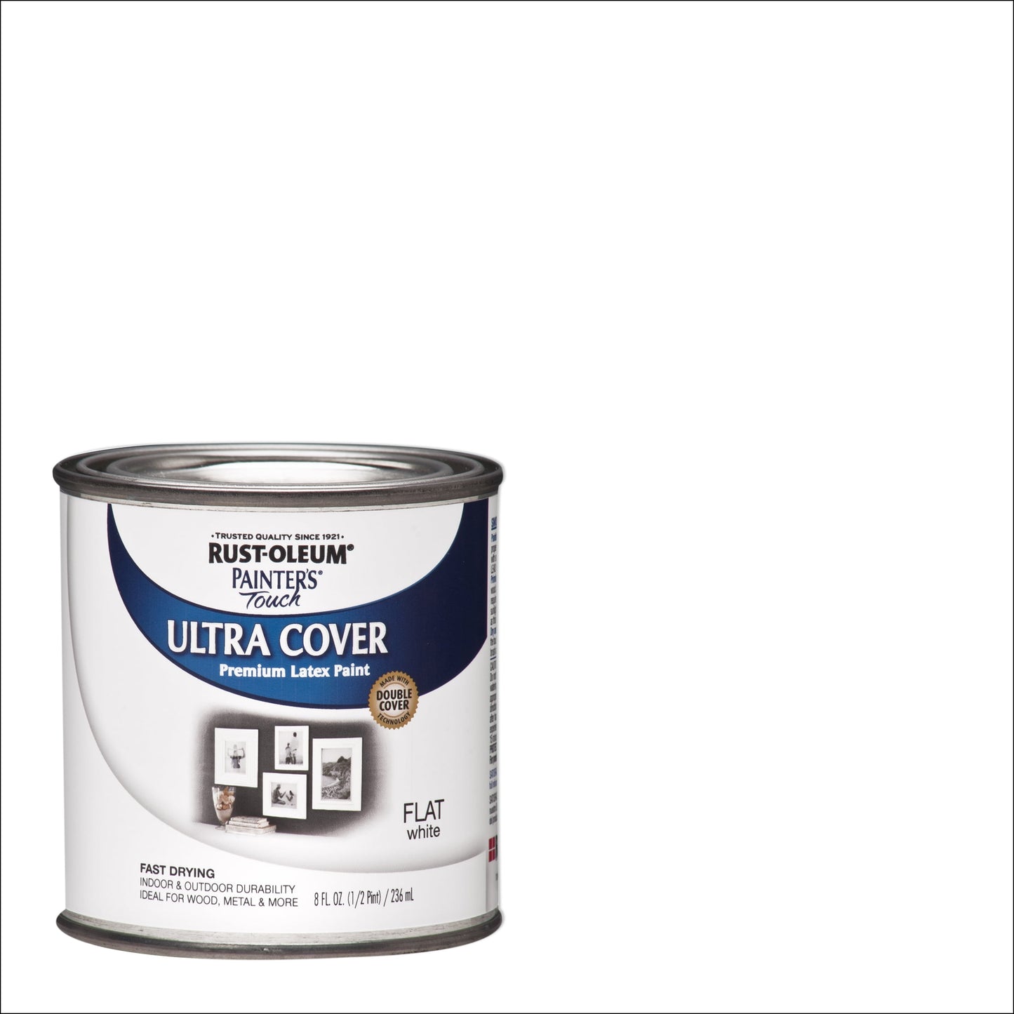 White, Rust-Oleum Painter's Touch Ultra Cover Flat, Half Pint, 6 Pack