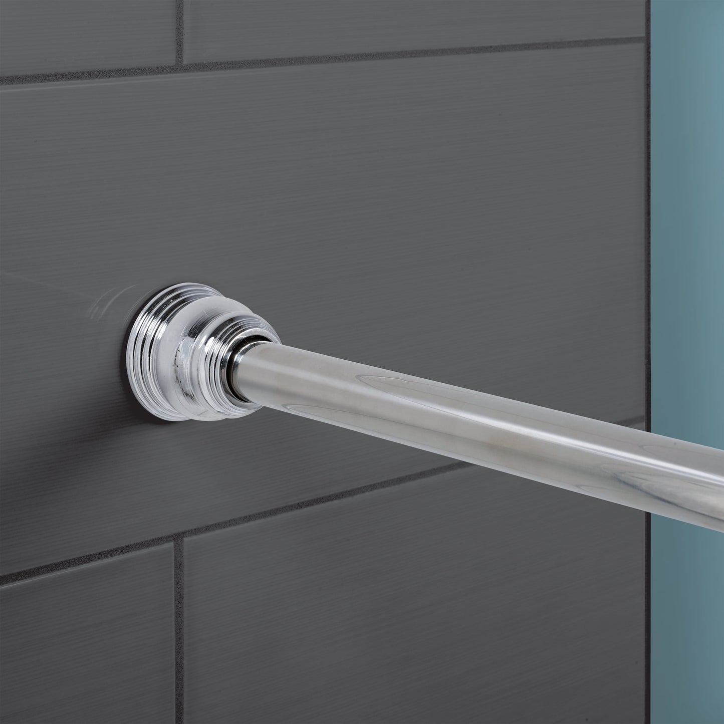 Zenna Home Ultimate Rustproof Stainless Steel Dual-Mount Bronze Shower Curtain Rod, 44" - 72"