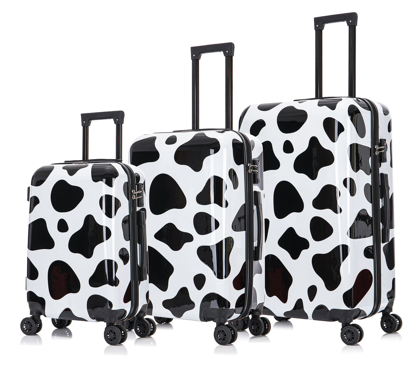 InUSA PRINTS Lightweight Hardside spinner 3 Pc Set-Cow