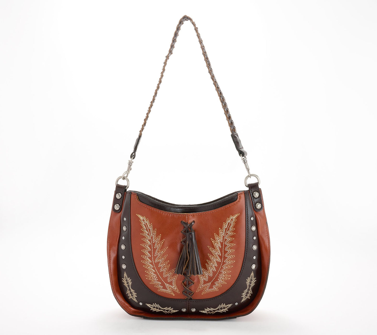 Patricia Nash Montana Collection Camille Leather Hobo Crossbody