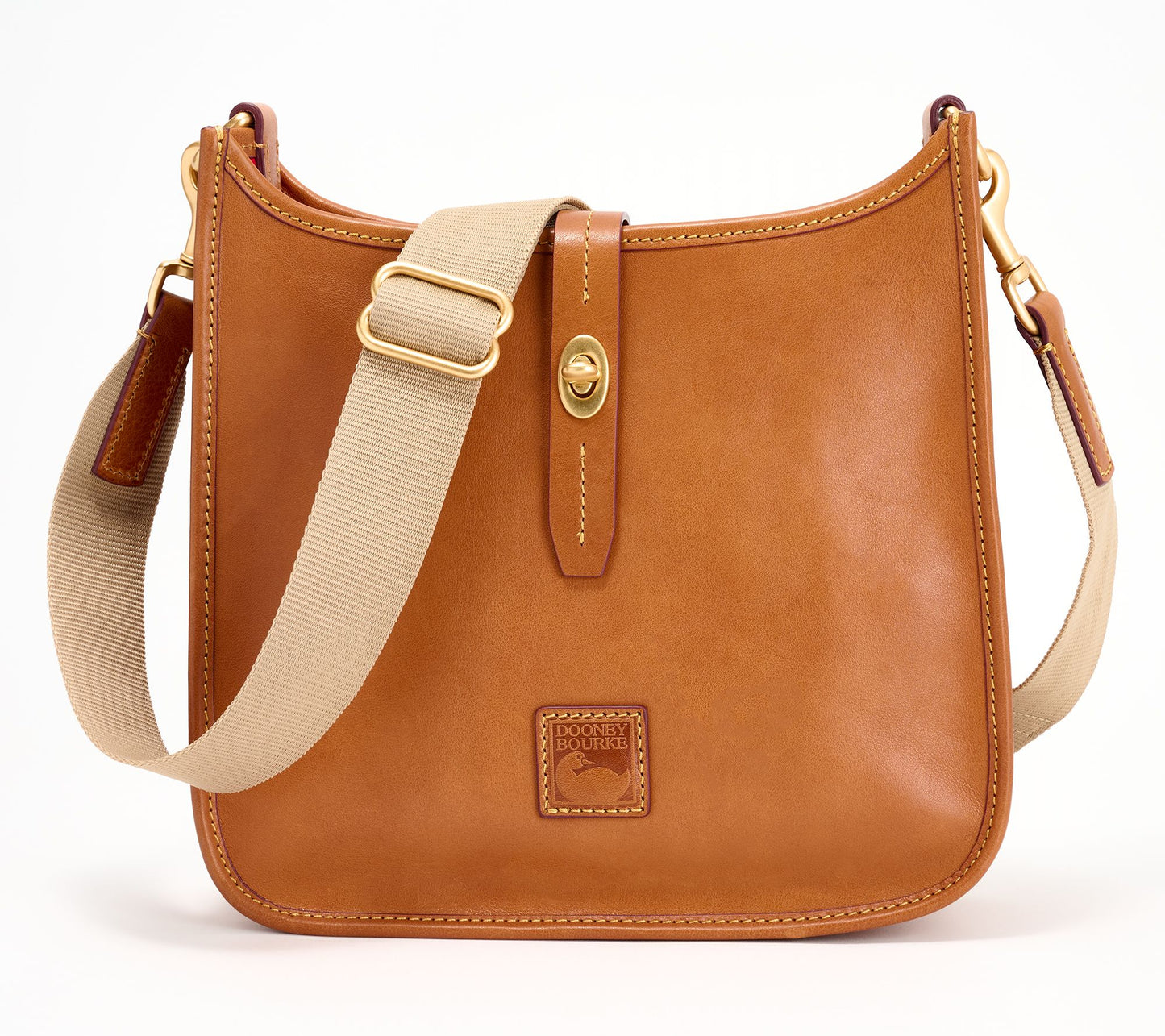 Dooney & Bourke Florentine Leather Turnlock Messenger Bag