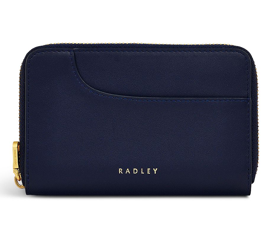 RADLEY London P ockets Medium Z ip Leather Navy Wallet